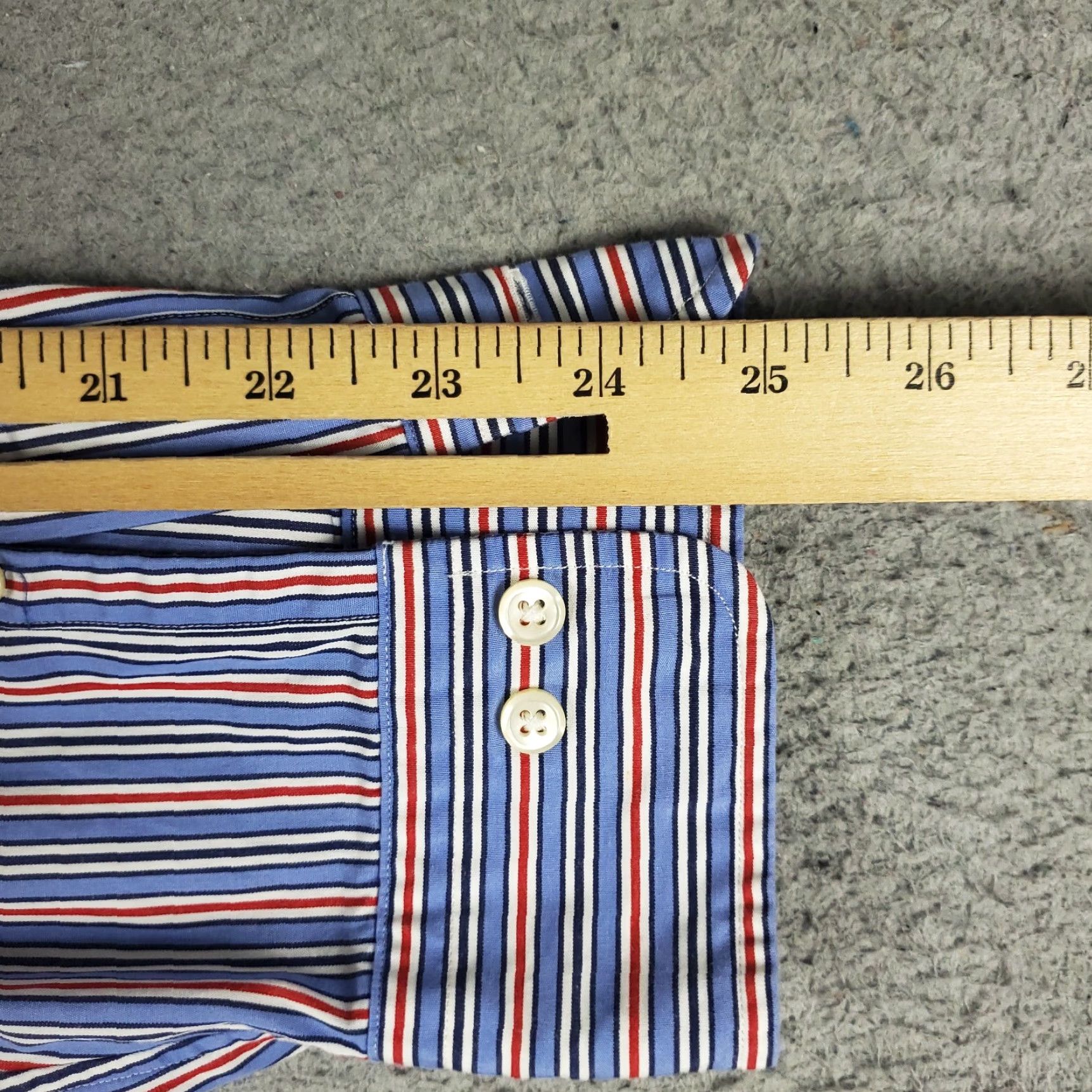 Ralph Lauren Ralph Lauren Shirt Mens 16 Blue Red Striped Button-Up Long Sleeve Size 42R - 6 Thumbnail