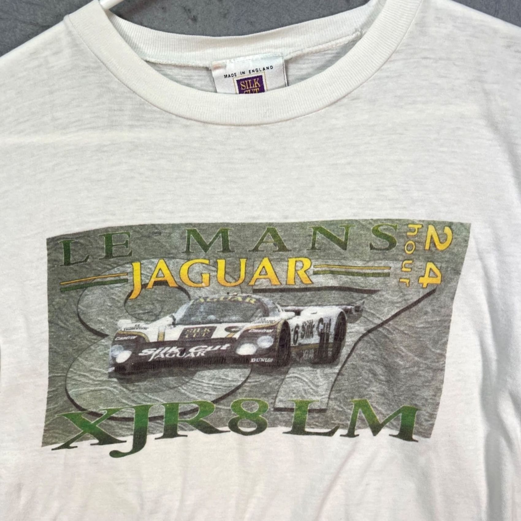 Vintage VINTAGE Silk Cut Jaguar XJR8LM Le Mans 24 Hour Racing T-Shirt White S Mens Small Size US S / EU 44-46 / 1 - 4 Thumbnail