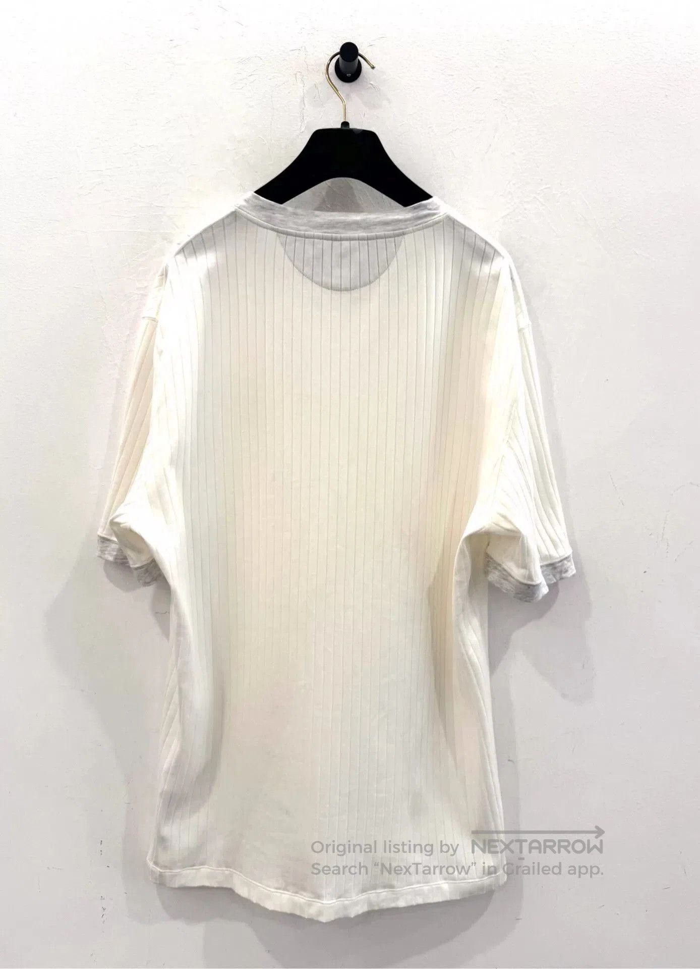 Brunello Cucinelli Brunello Cucinelli Men's White Badge Logo Ribbed Tee. Size US M / EU 48-50 / 2 - 3 Thumbnail