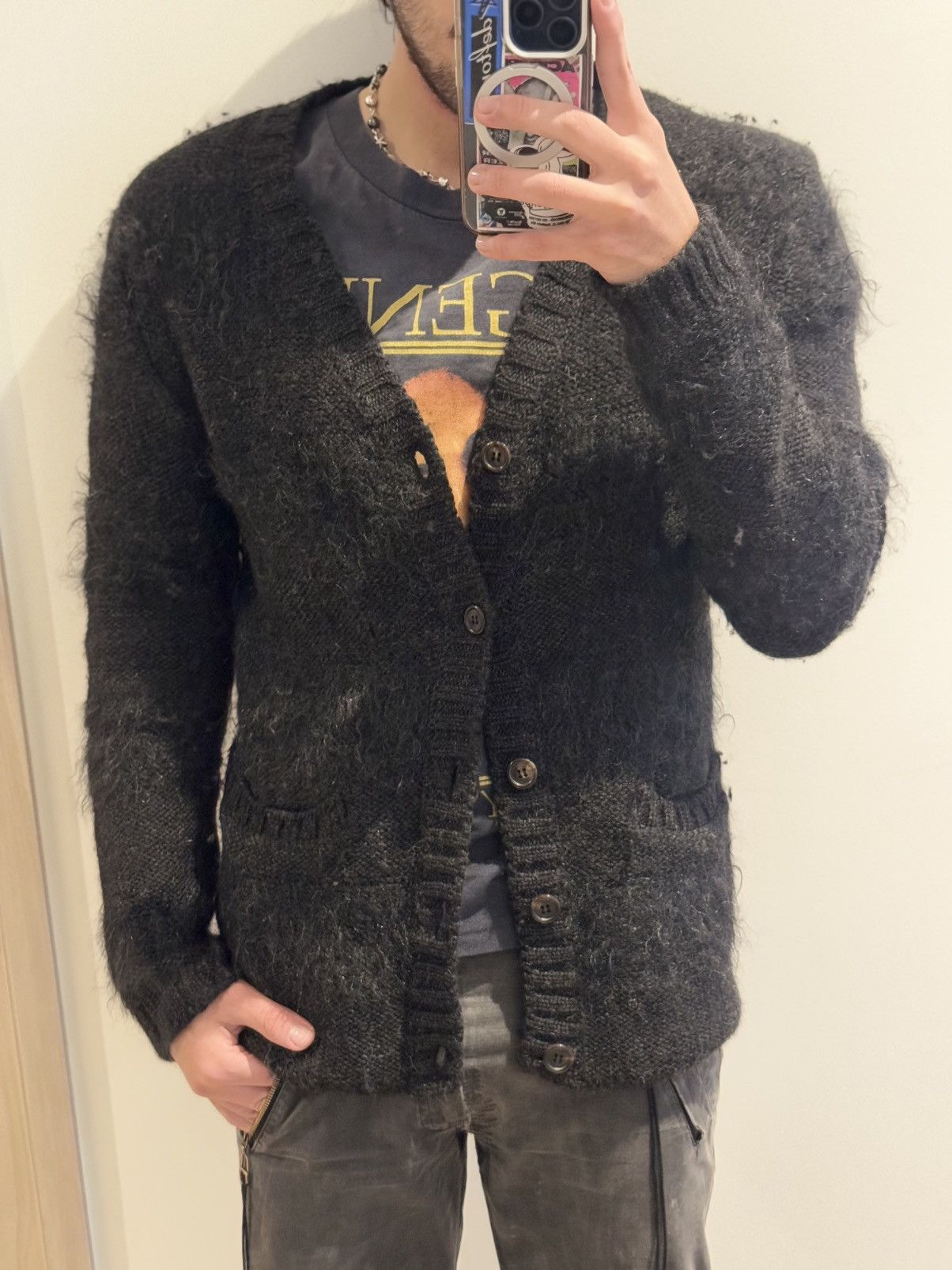 Undercover AWO3 " Paper Doll " Punk Mohair Cardigan Size US M / EU 48-50 / 2 - 7 Thumbnail