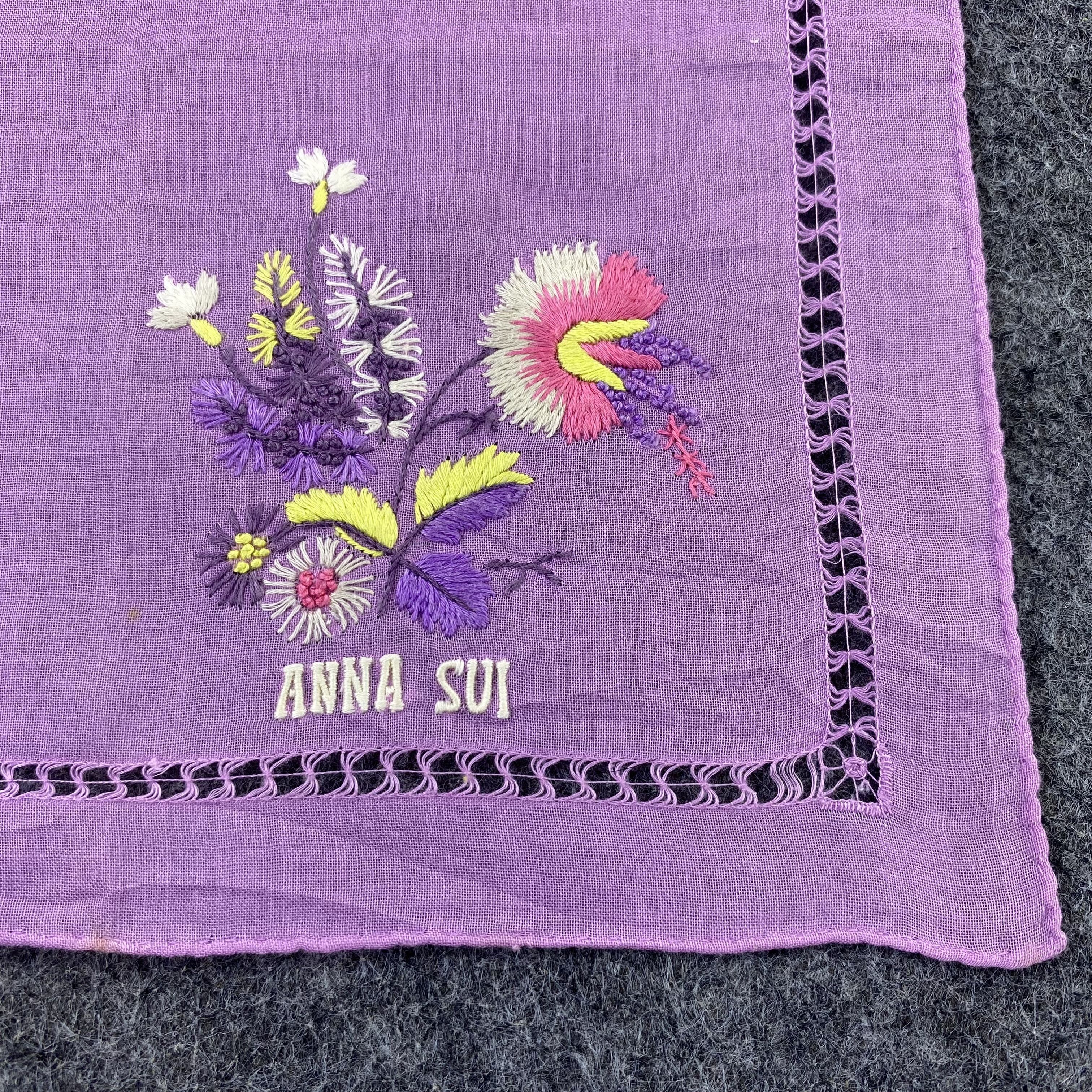Anna Sui Anna Sui Handkerchief Neckerchief Bandana-B1563 Size ONE SIZE - 7 Thumbnail