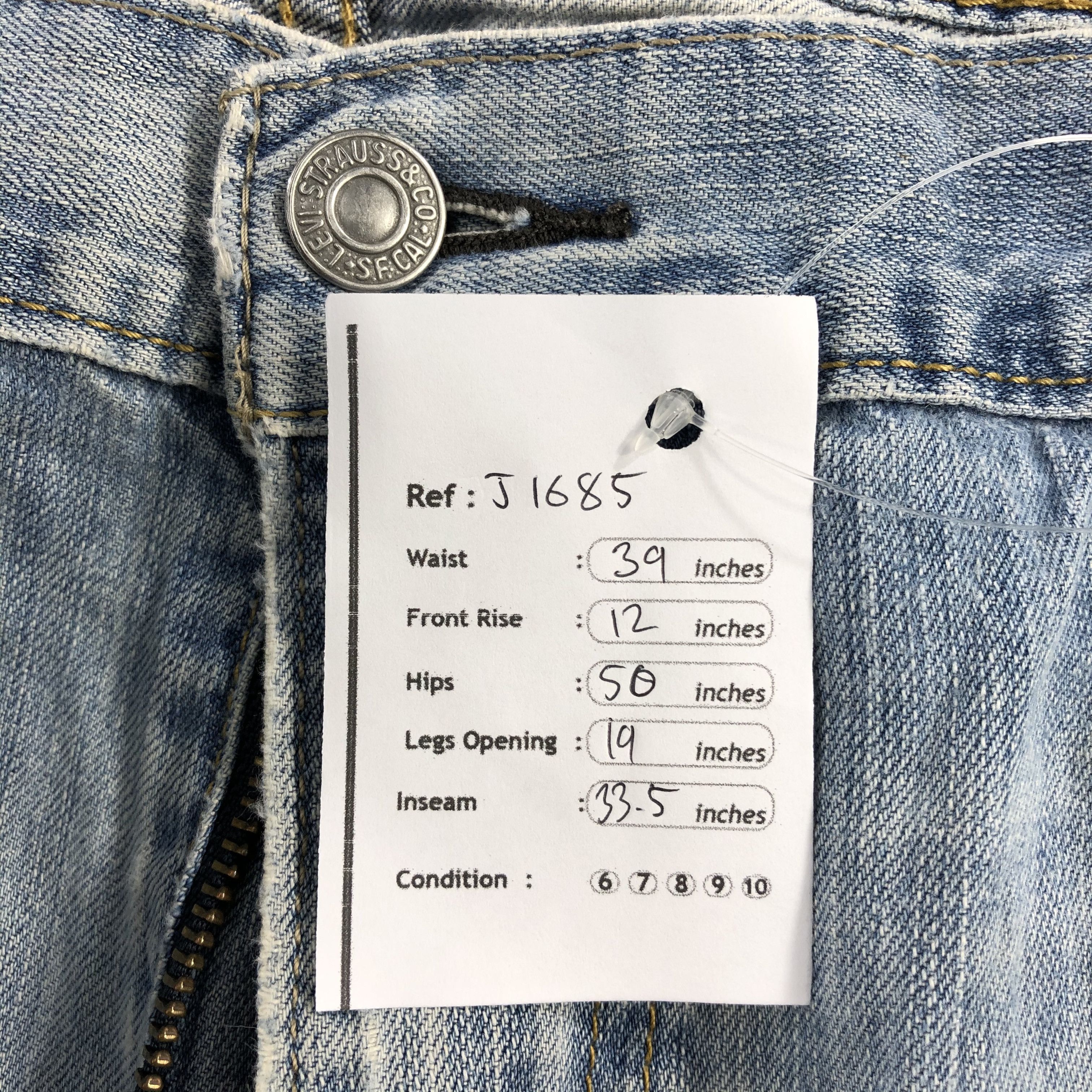 Levi's Vintage Light Wash Levis 569 Jeans-J1685 Size US 39 - 15 Thumbnail