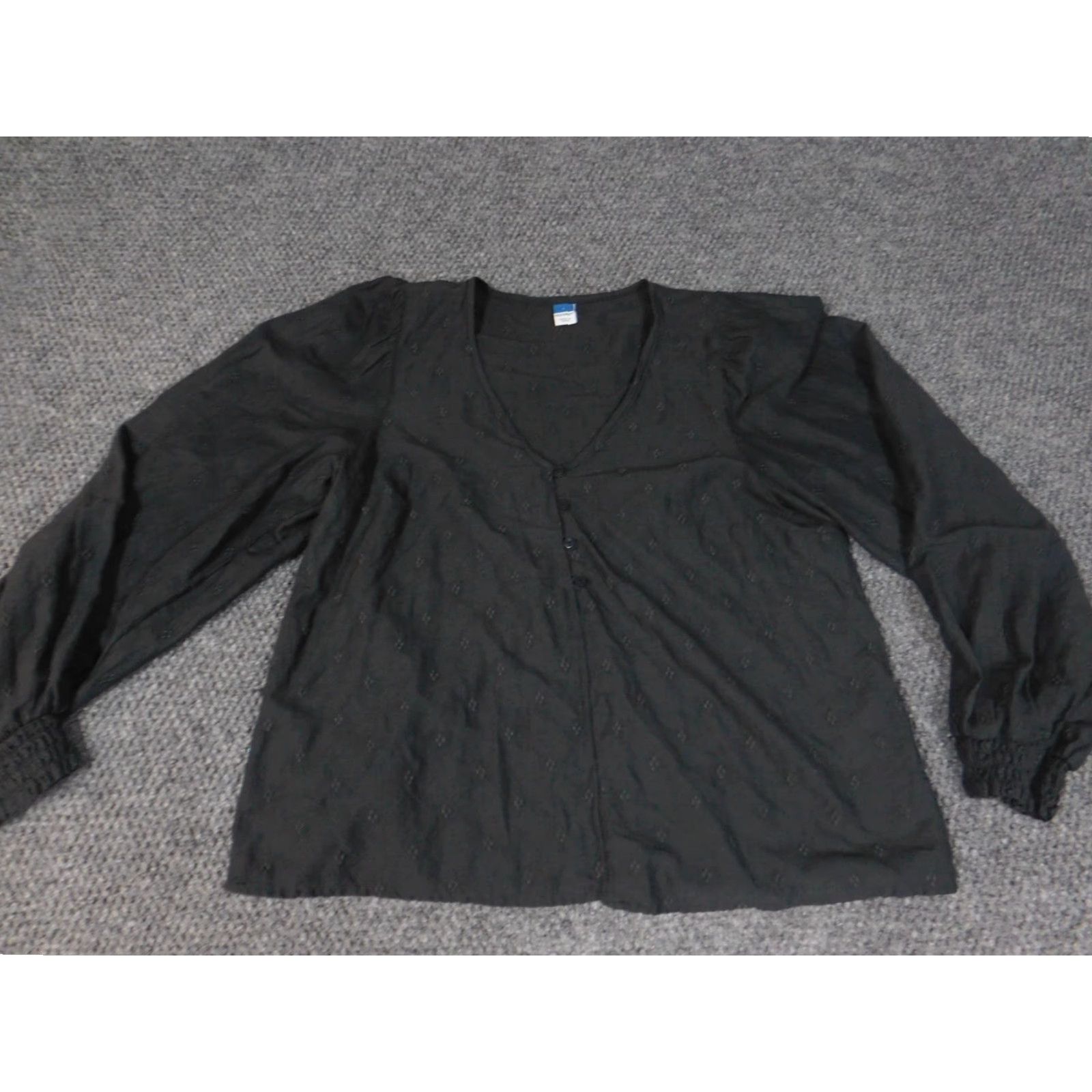 Old Navy Old Navy Womens Blouse S Gray Dolman Sleeve Pullover Cotton Down Open Button Casual Basic Regular Size S / US 4 / IT 40 - 4 Thumbnail
