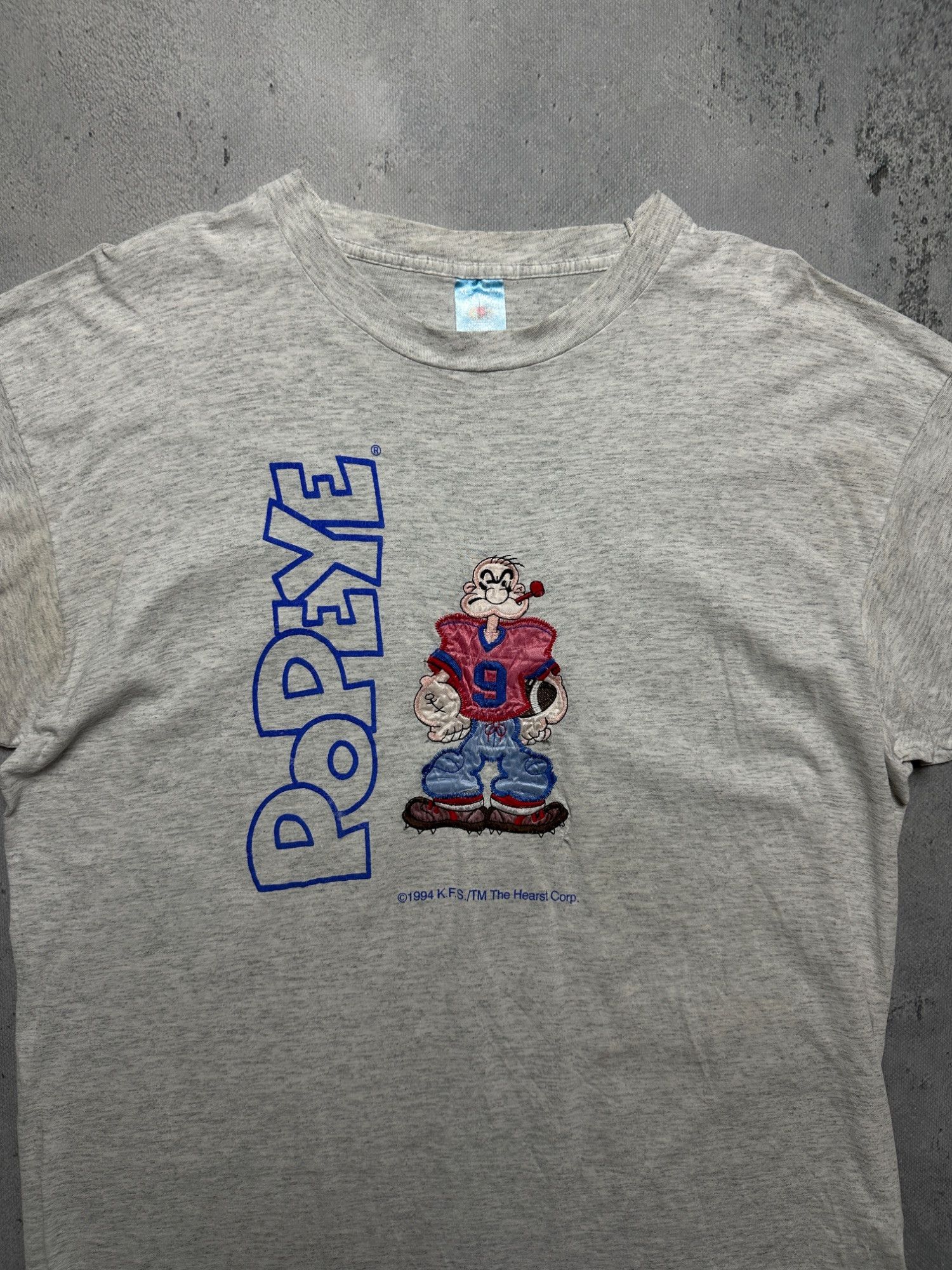 Fruit Of The Loom Vintage 1994 Popeye Football Graphic Made In USA Rare 90s Size US XL / EU 56 / 4 - 4 Thumbnail