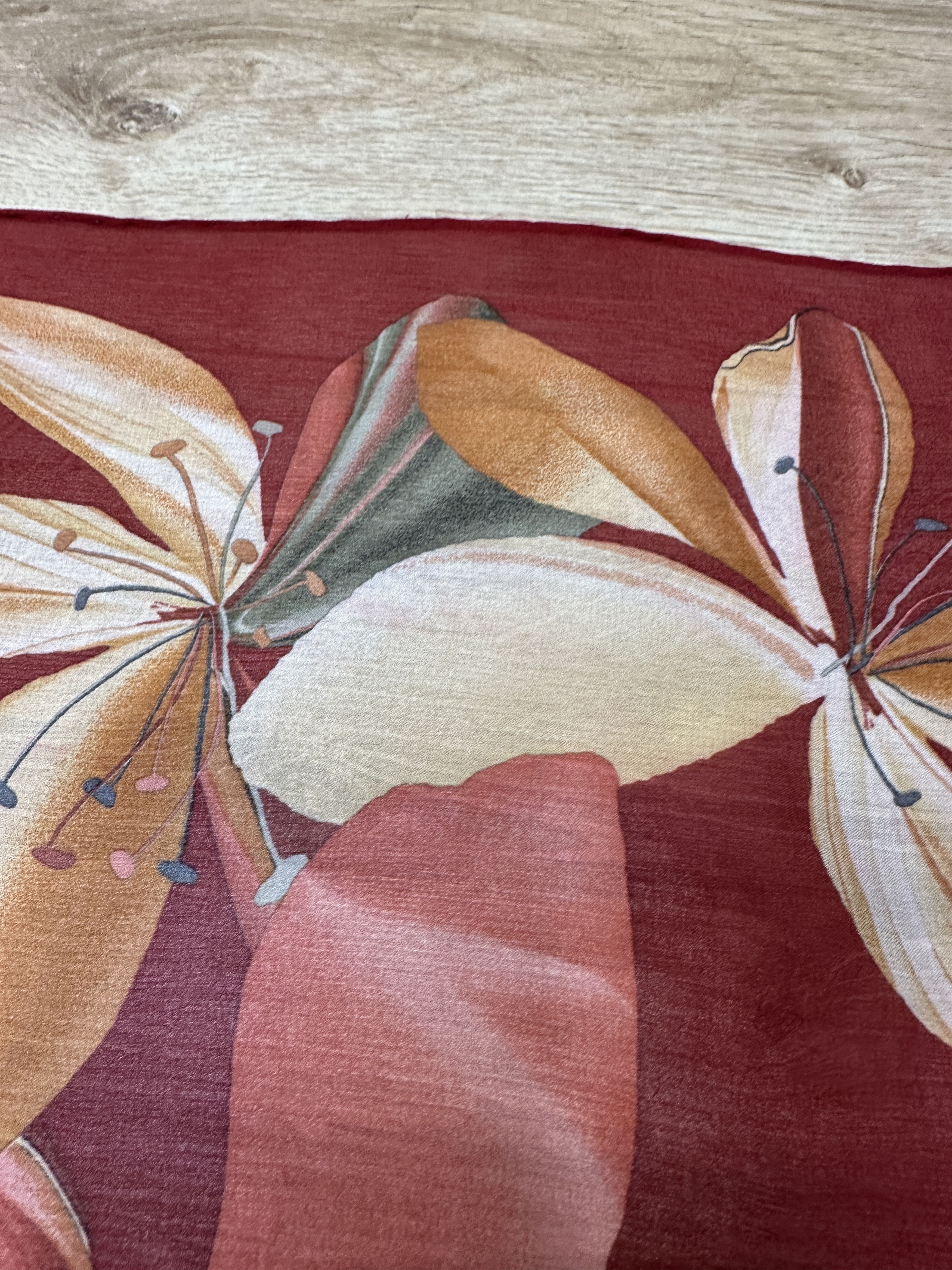 Salvatore Ferragamo Salvatore Ferragamo 100% Silk Floral Square Scarf Red 80cm Size ONE SIZE - 15 Thumbnail