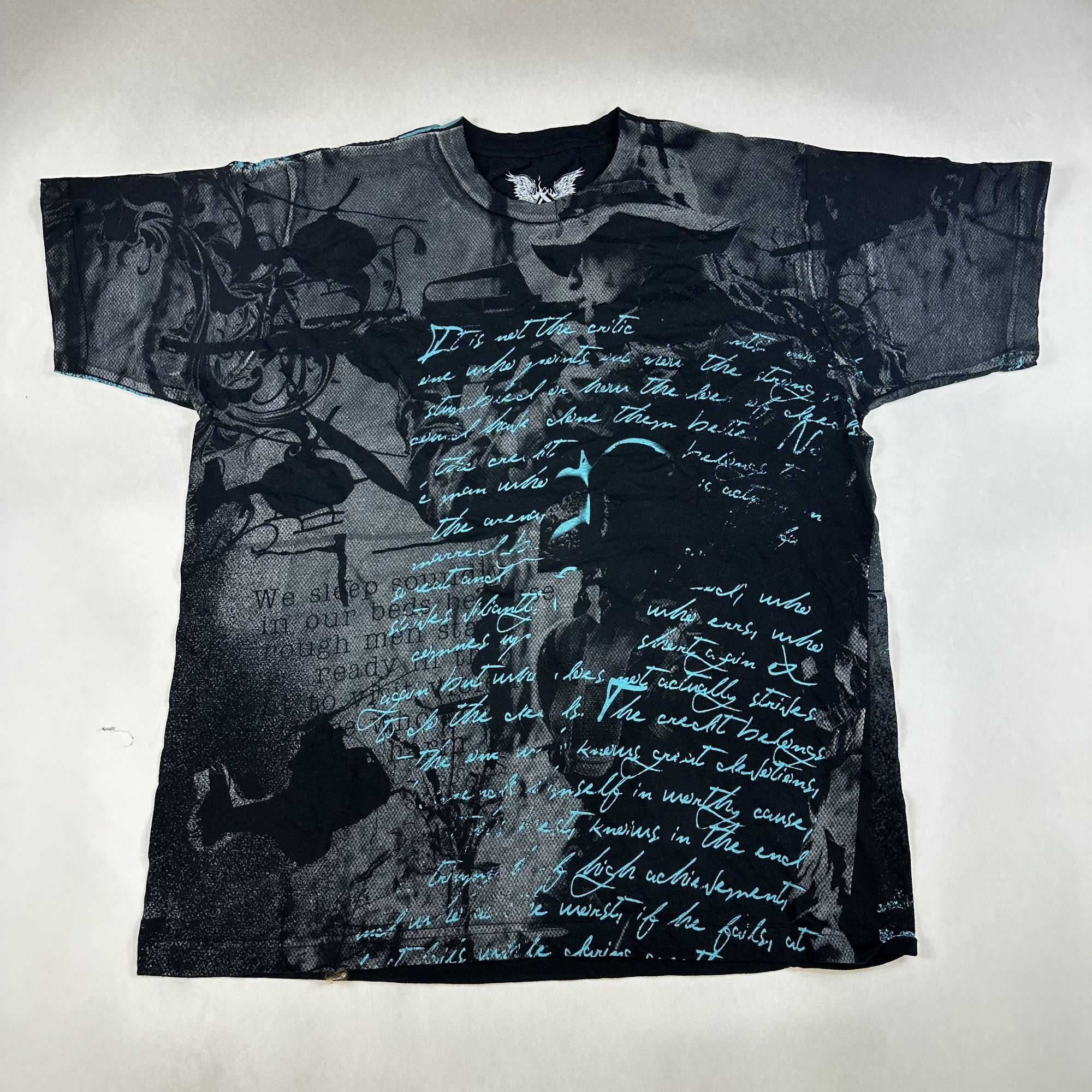 Vintage Apprime Courage Above All Graphic T-Shirt L Black & Blue 100 Size US L / EU 52-54 / 3 - 1 Thumbnail