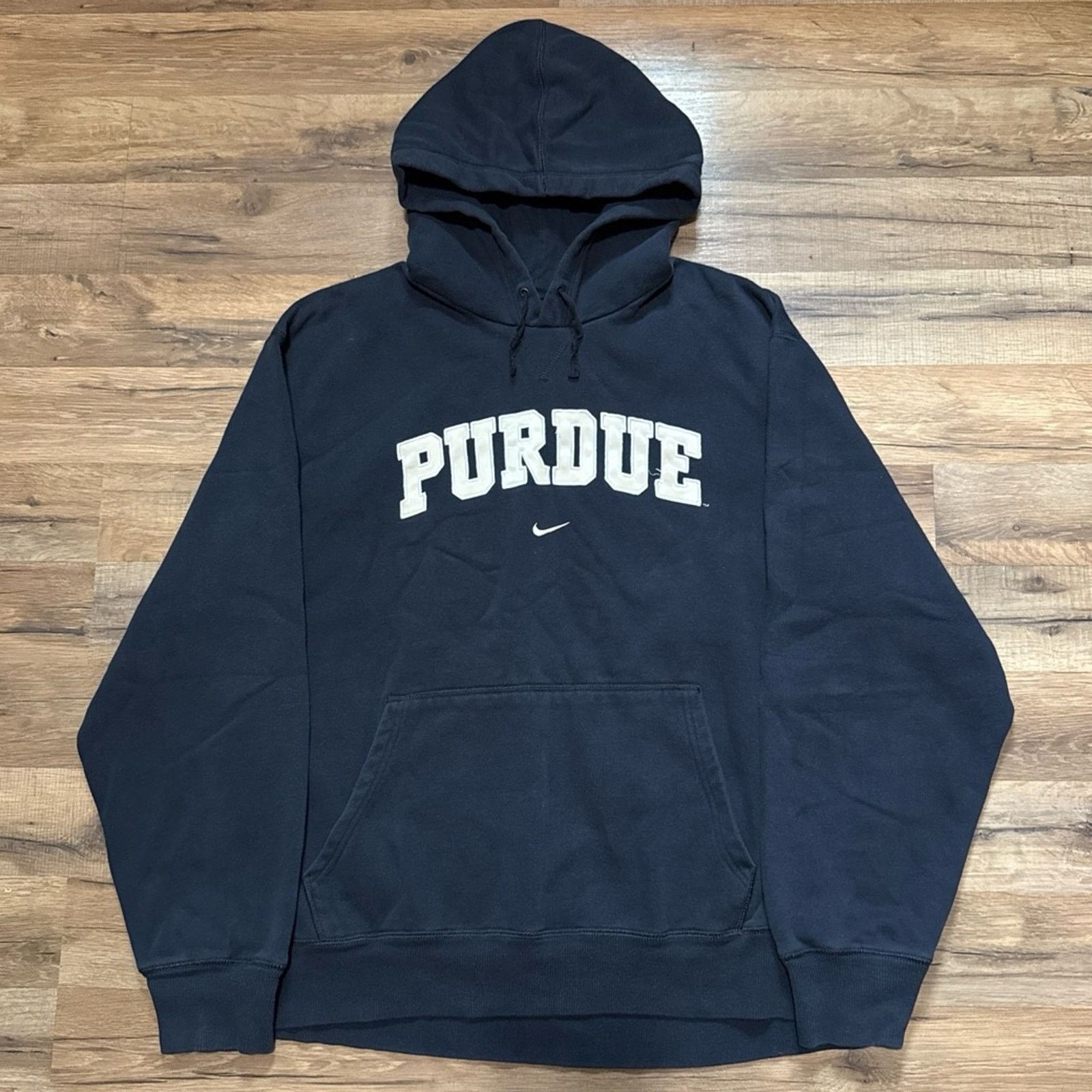 Nike Y2K Nike Team Purdue Center Swoosh Hoodie Sweatshirt Size US XL / EU 56 / 4 - 1 Thumbnail