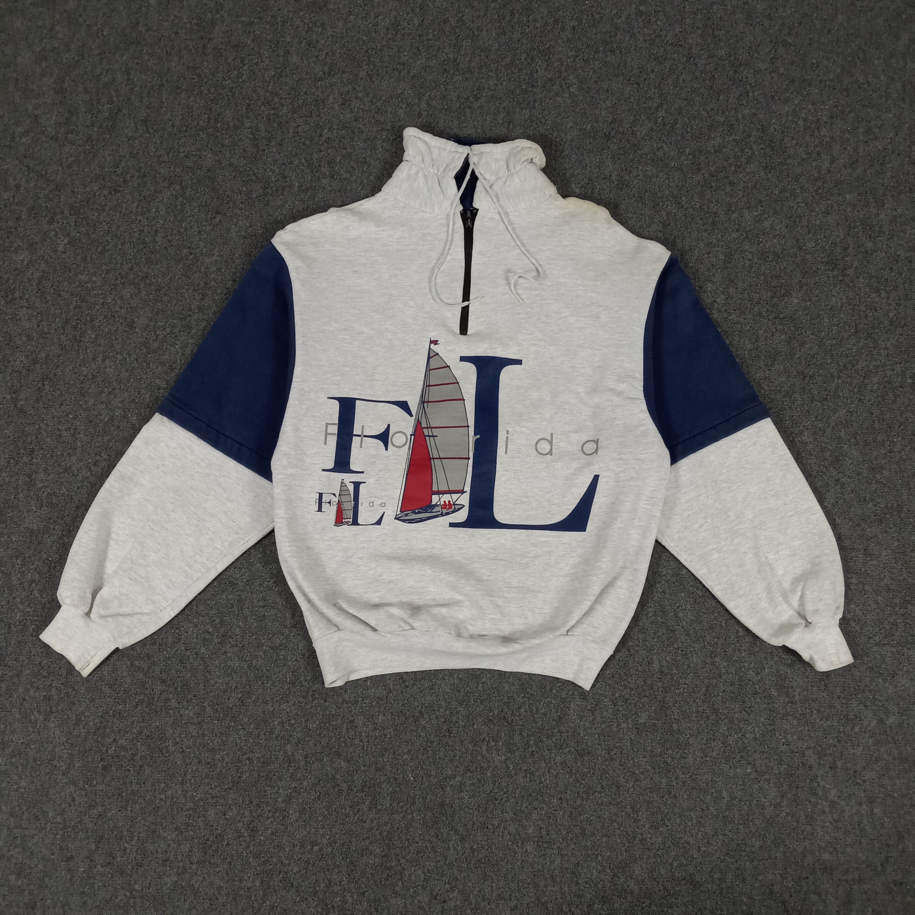 NCAA × Vintage FLORIDA American State Half Zipper Sweatshirts Size US L / EU 52-54 / 3 - 1 Thumbnail
