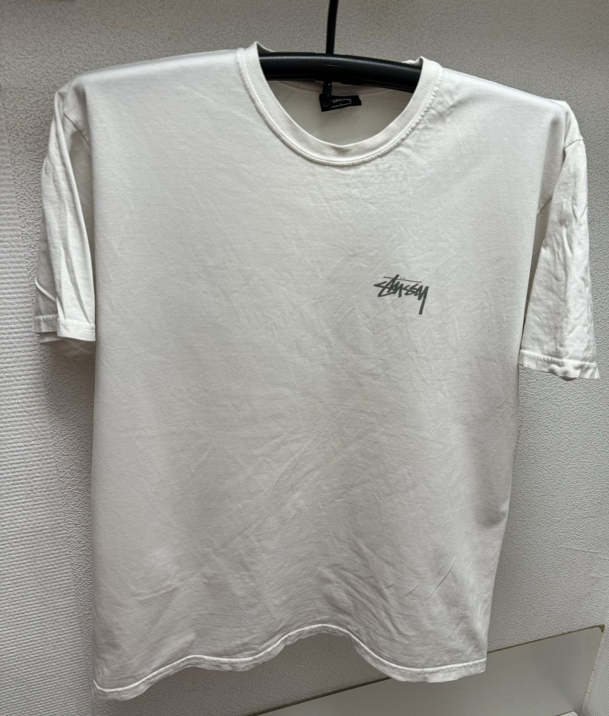 Stussy big logo vintage white t-shirt L sz madeinusa