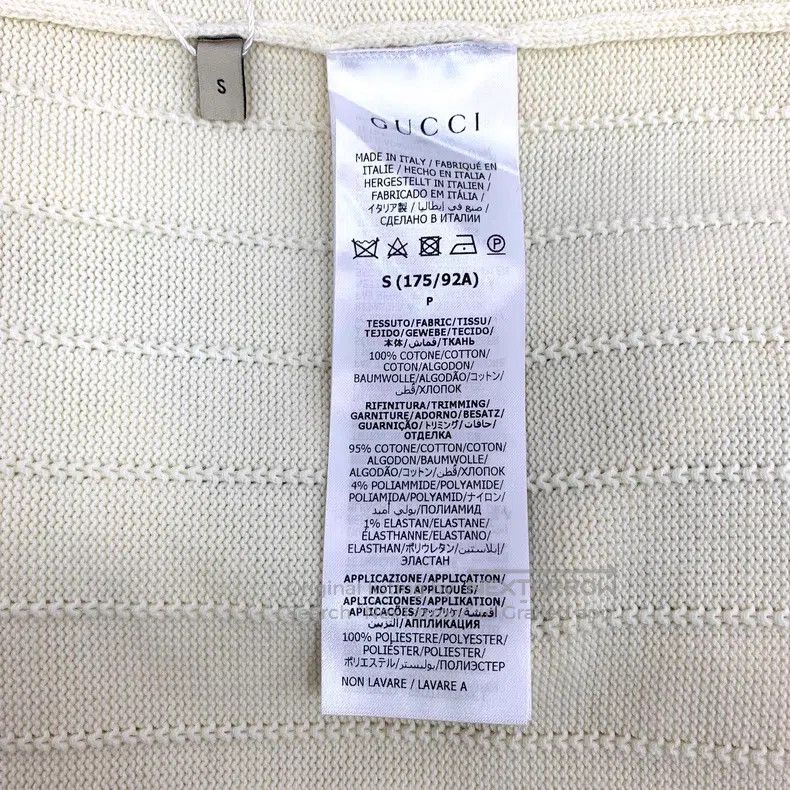 Gucci Gucci Beige logo embroidered cotton V-neck single-breasted Size S / US 4 / IT 40 - 7 Thumbnail