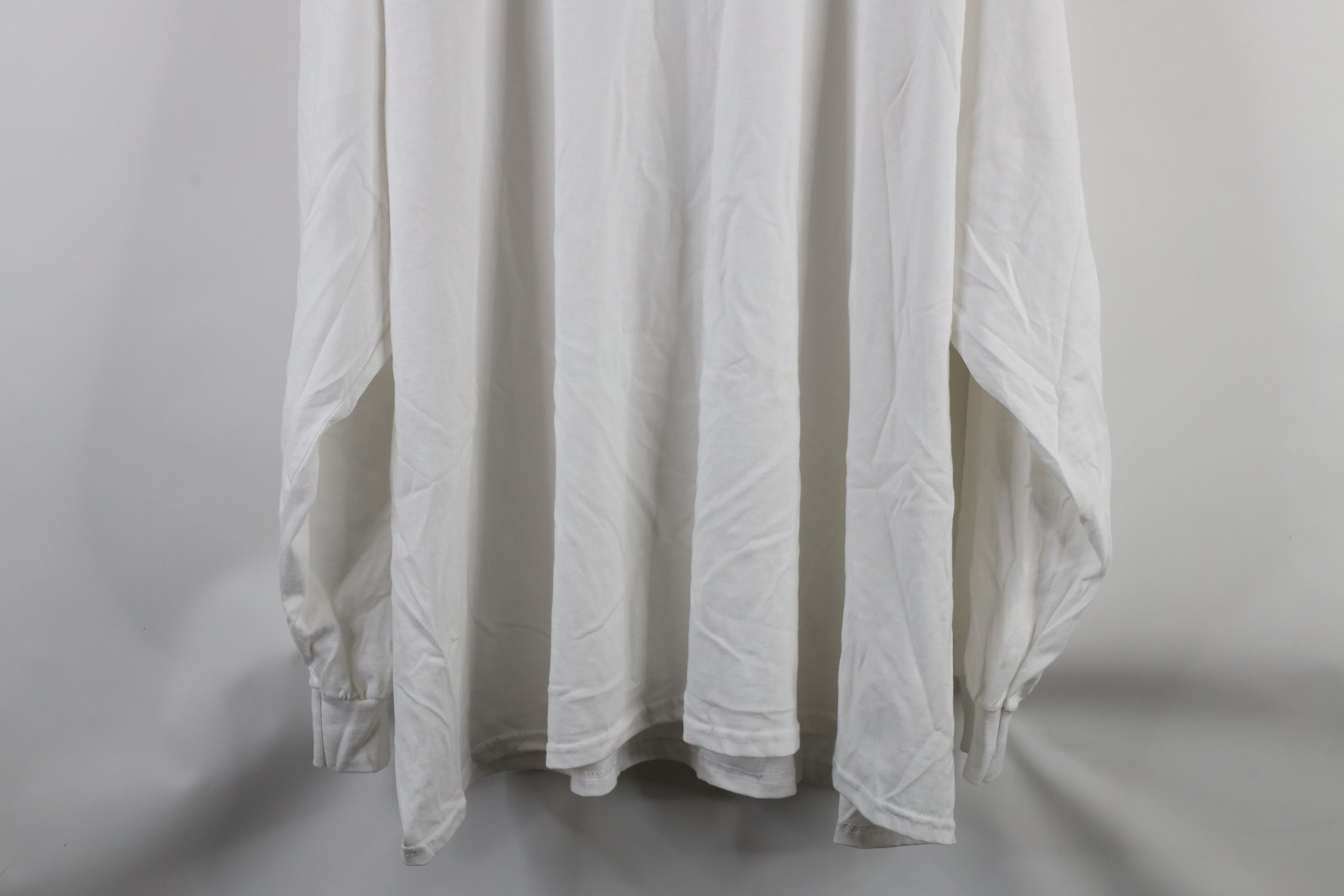 Vintage Vintage 90s Streetwear Long Sleeve T-Shirt White Cotton Size US XXL / EU 58 / 5 - 8 Thumbnail