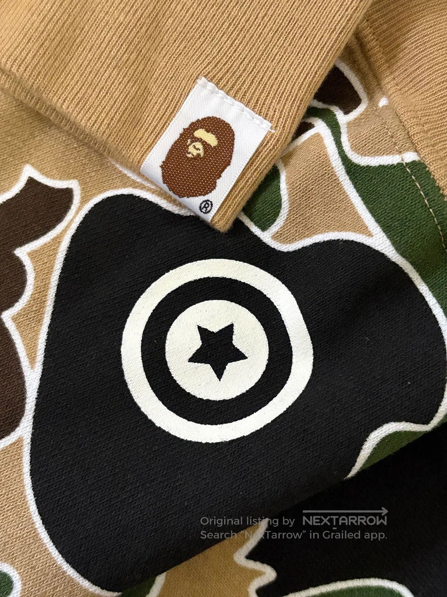Bape BAPE Meteor Yellow Camo Shark Hoodie. Size US XL / EU 56 / 4 - 5 Thumbnail
