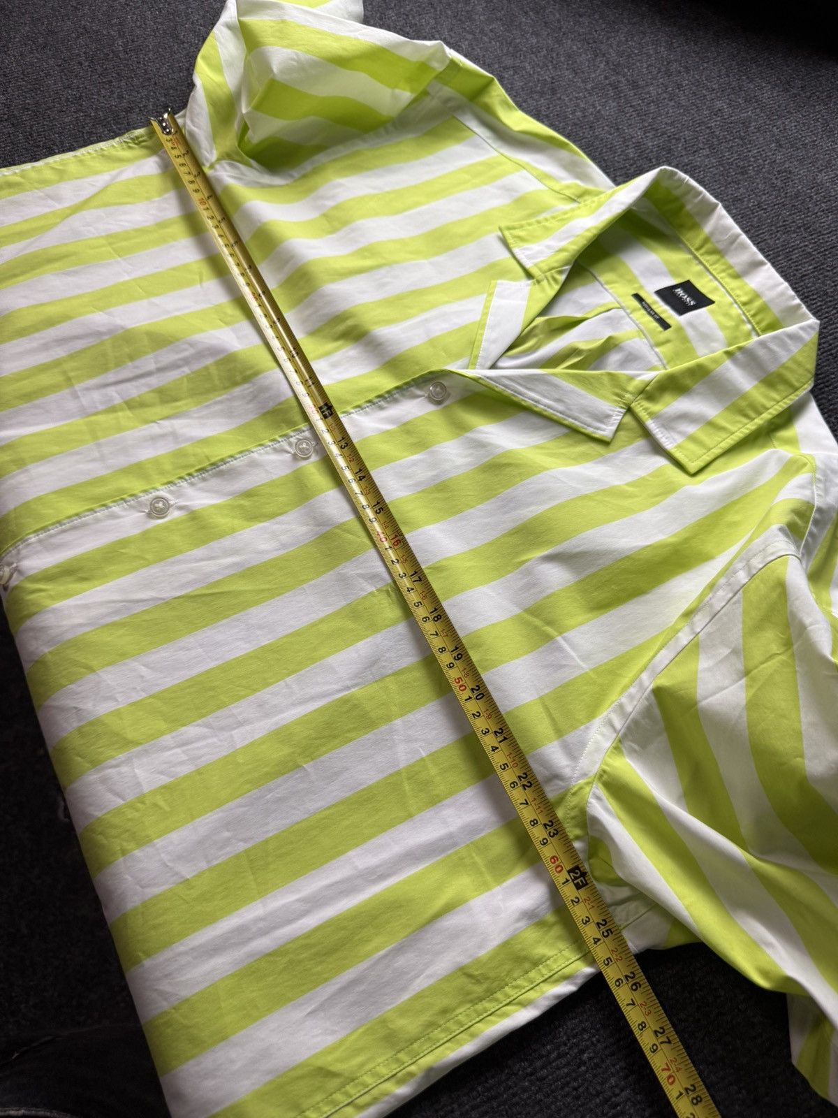 Hugo Boss Luxury 00s BOSS Hugo Boss Lollo Stripe Shirt XL Neon Size US XL / EU 56 / 4 - 14 Thumbnail