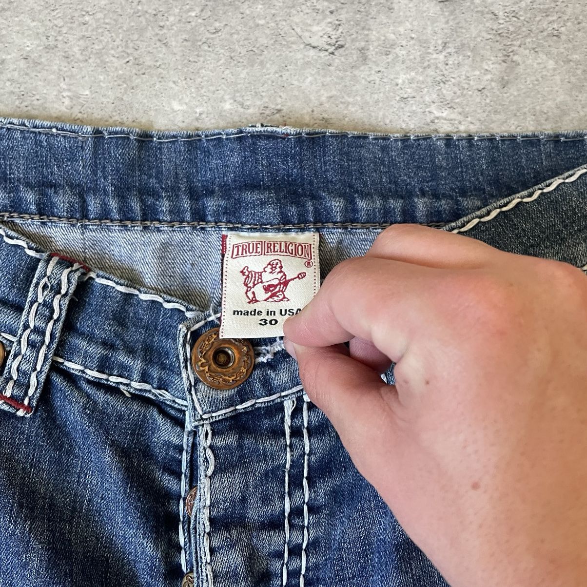 True Religion × Vintage Vintage True Religion Rainbow Bobby Straight Fit Pants Size US 30 / EU 46 - 7 Thumbnail