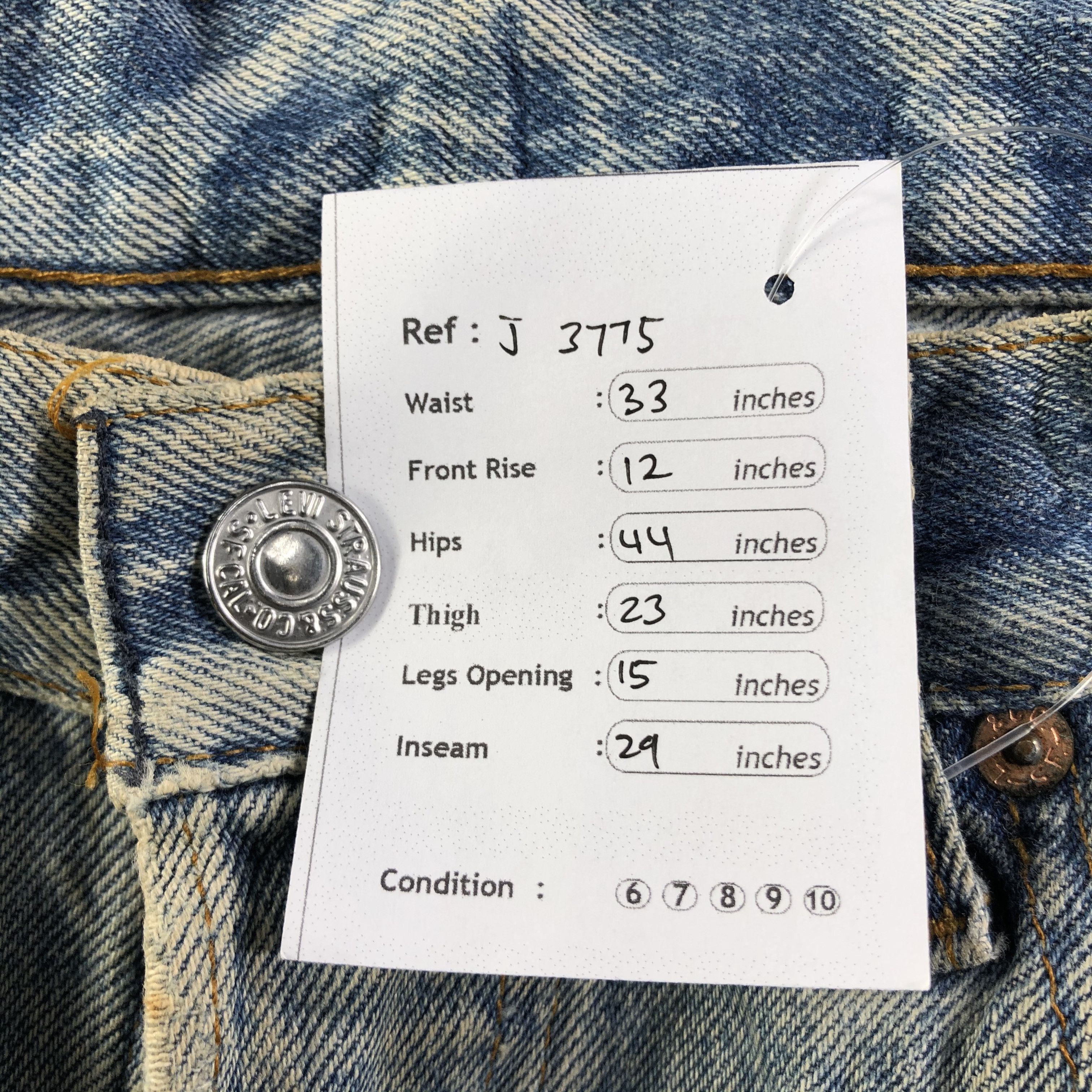 Levi's 90s Vintage Levis 501 Jeans-J3775 Size US 33 - 13 Thumbnail