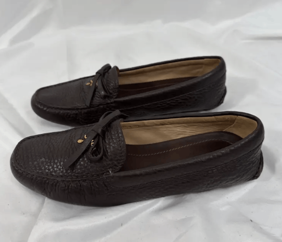 Prada Prada 90s/00s Brown Logo Loafers Size US 8.5 / IT 38.5 - 3 Thumbnail
