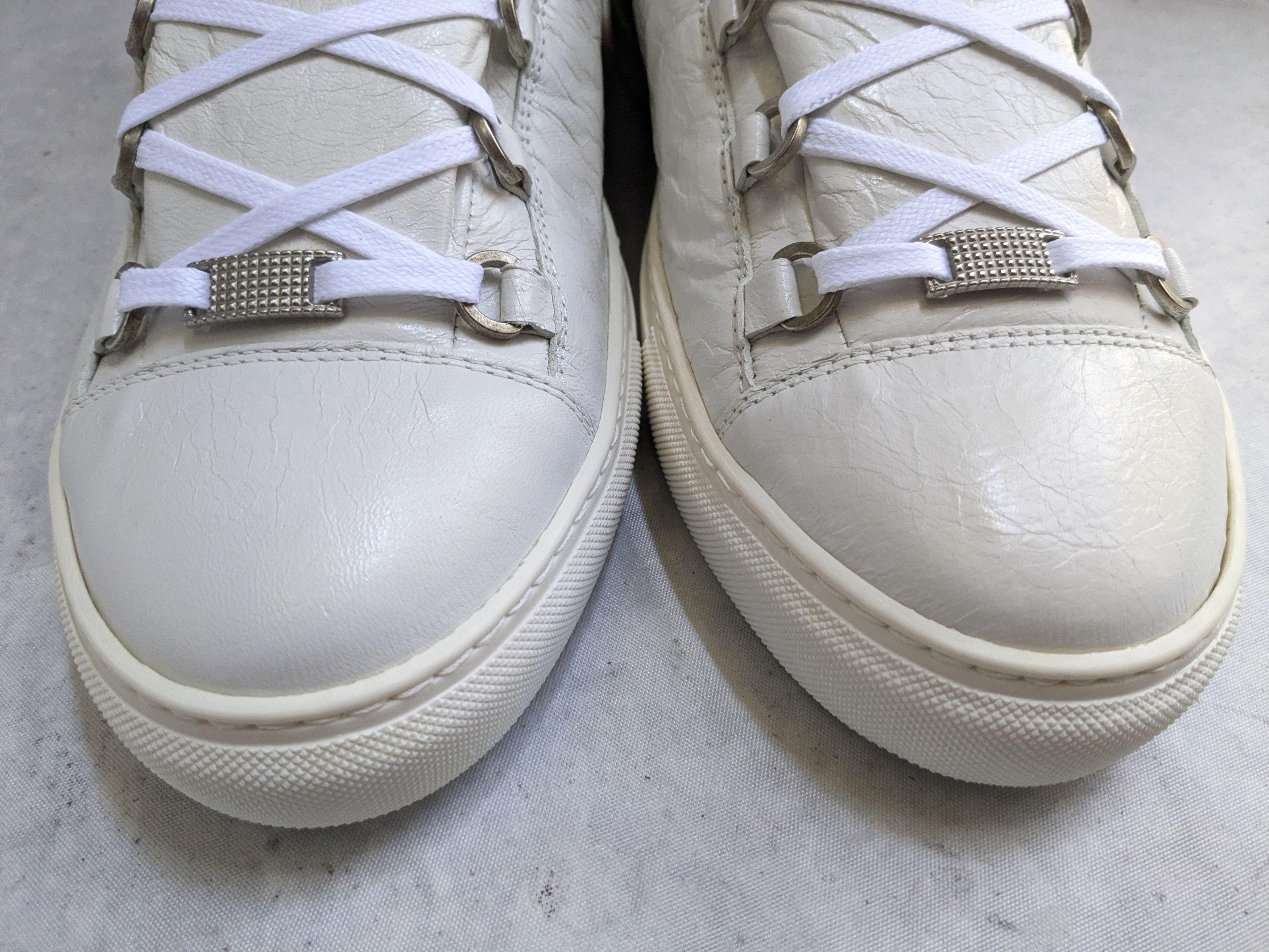 Balenciaga Balenciaga Arena Sneakers White 12 45 High Tops Leather Size US 12 / EU 45 - 2 Thumbnail