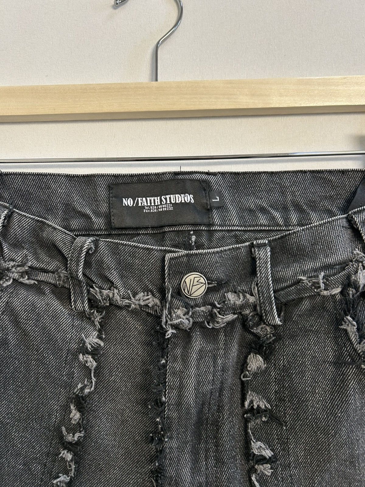 No Faith Studios 001 Flared Denim Size US 33 - 6 Thumbnail