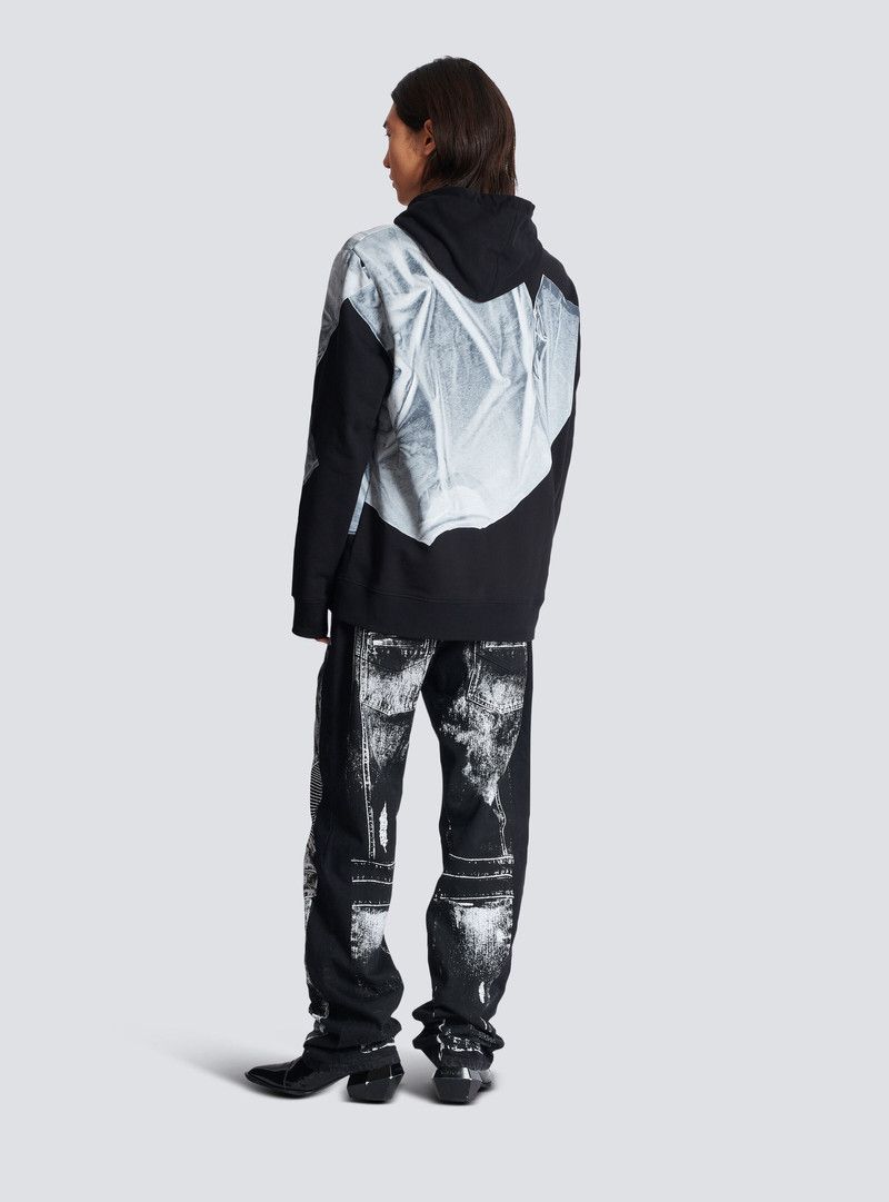 Balmain o1y0426 Hoodie in Black/White Size US M / EU 48-50 / 2 - 5 Thumbnail