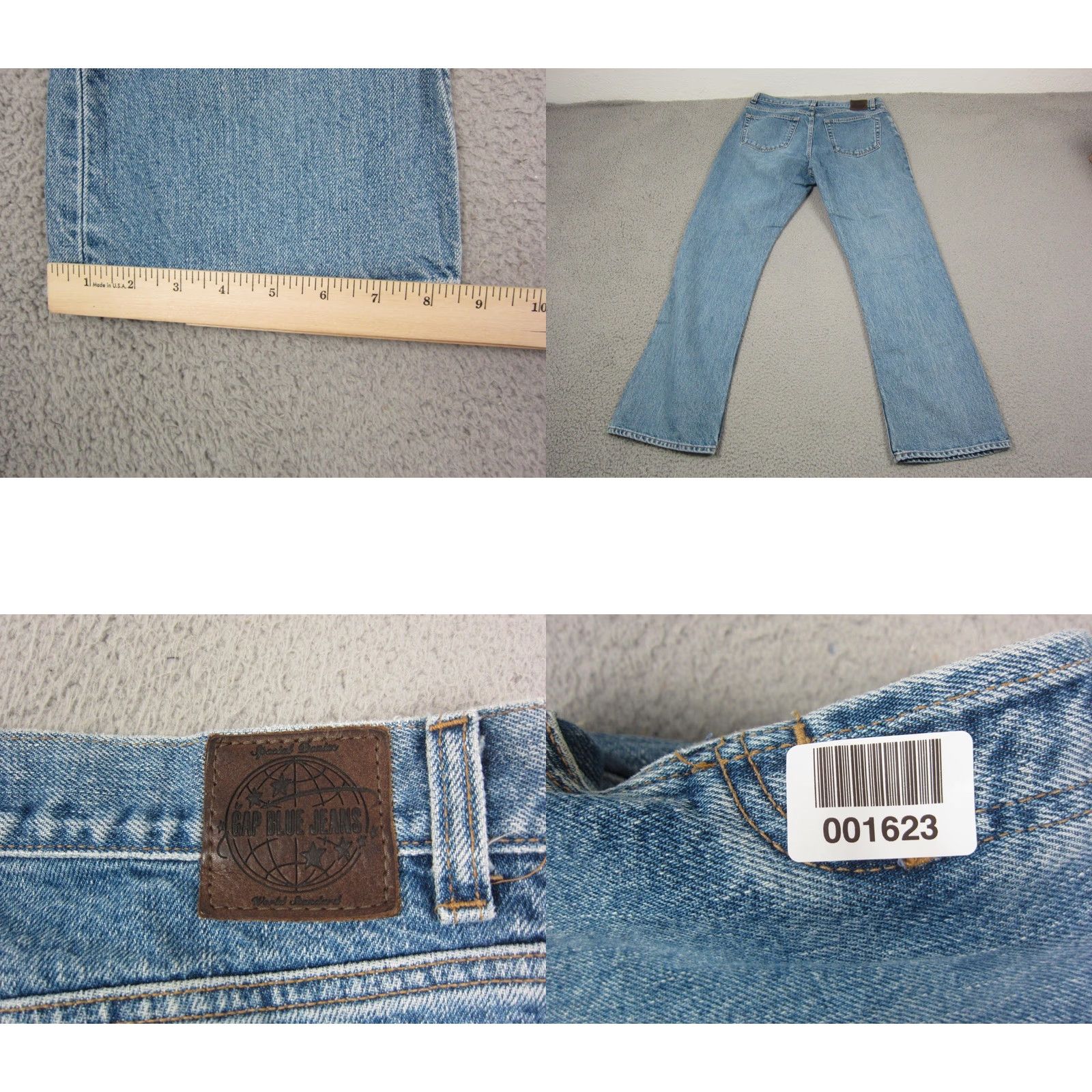Gap VINTAGE GAP Jeans Womens 14R Blue Bootcut Y2K Wide Leg Denim Light Wash 90s Womens Jeans Gap 1969 Bootcut Regular Womens Jeans Blue 14R Size 36" / US 14 / IT 50 - 9 Thumbnail