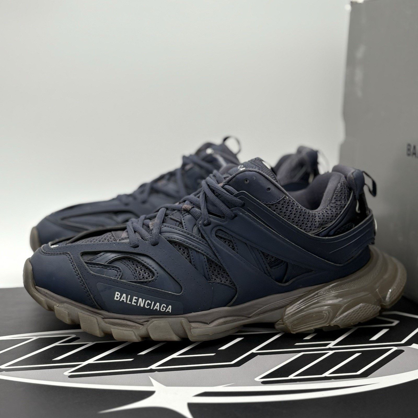 Balenciaga Balenciaga Track Sneaker ' Navy ' | GOOD CONDITION! Size US 11 / EU 44 - 1 Thumbnail