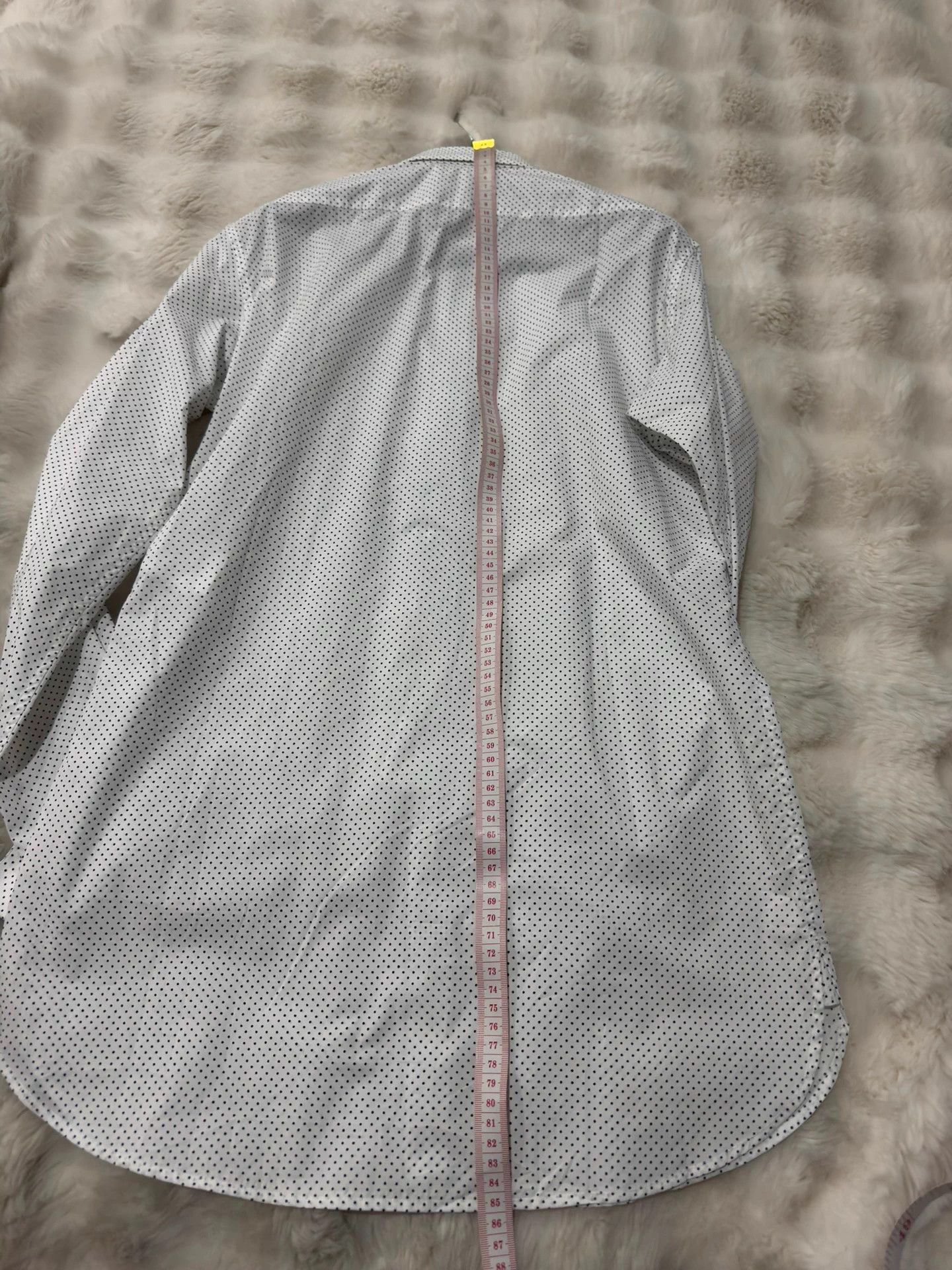 Saint Laurent Paris Saint Laurent Hedi Slimane Men's White Polka Dot Shirt 39 Size US XXS / EU 40 - 7 Thumbnail