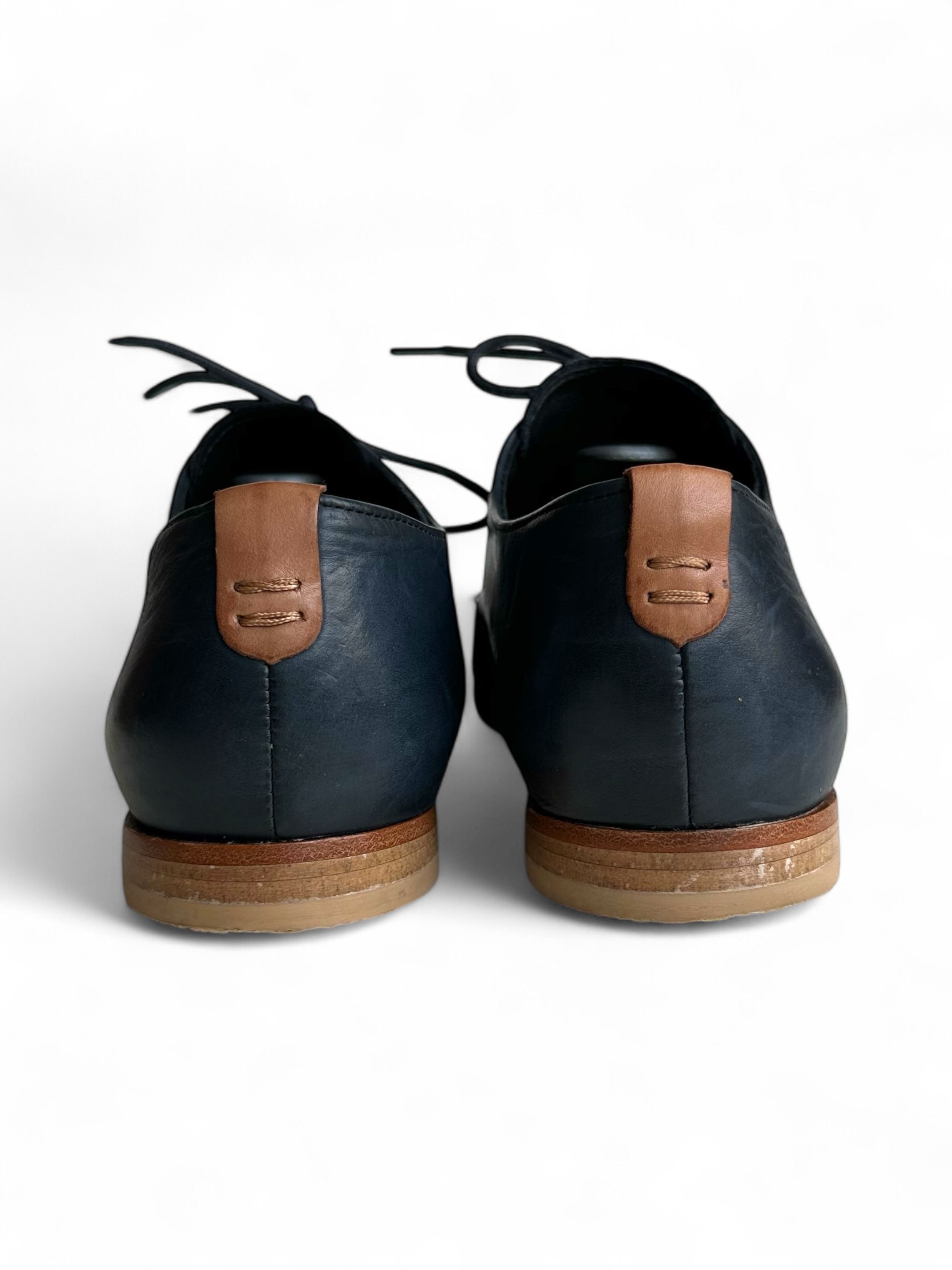 LLOYD Lloyd Blue Leather Casual Oxfords (38 -US7) Size US 7 / IT 37 - 7 Thumbnail