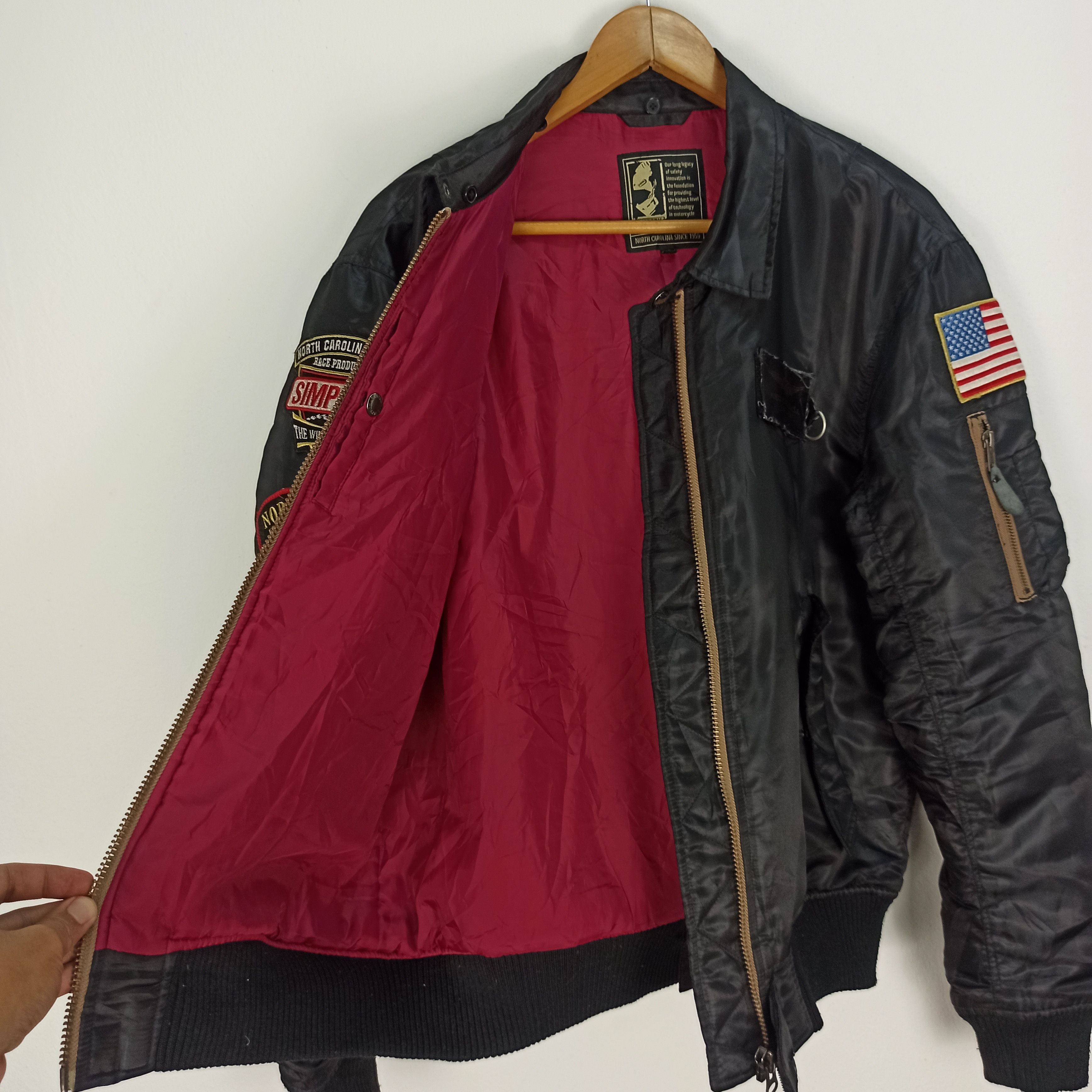 Fox Racing Vintage Simpson Motor Cycle Racing Bombers Jacket Size US L / EU 52-54 / 3 - 14 Thumbnail