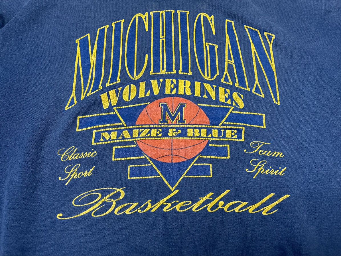 Fruit Of The Loom Vintage Michigan Wolverines Basketball Size US XL / EU 56 / 4 - 3 Thumbnail