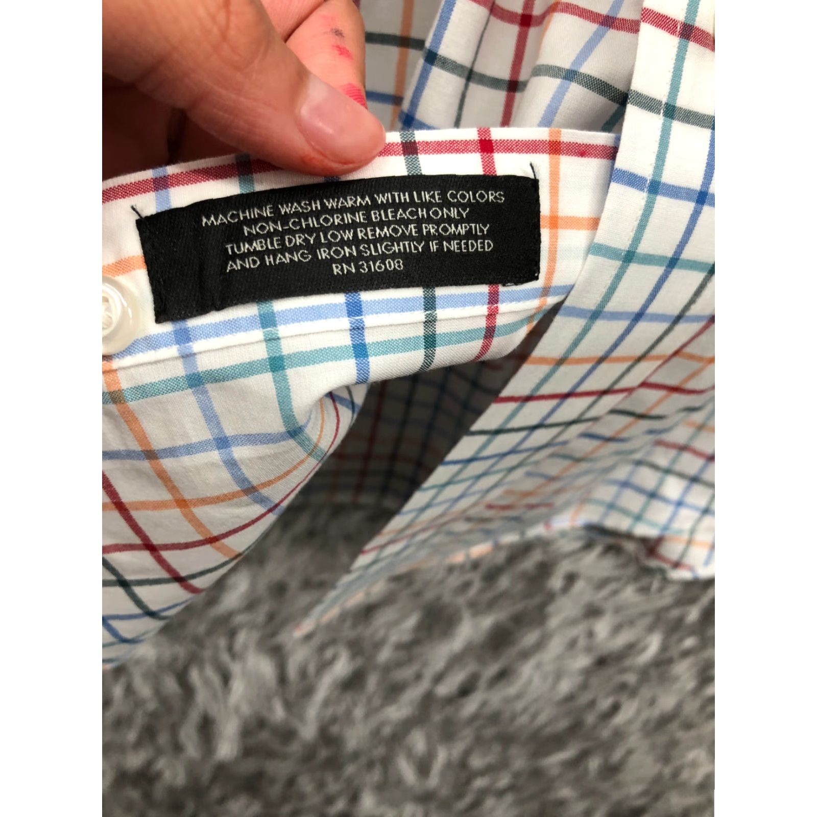 Jos. A. Bank Jos. A. Bank Shirt Mens White Striped Long Sleeve Spread Collar Button-Up M Mens Size US M / EU 48-50 / 2 - 6 Thumbnail