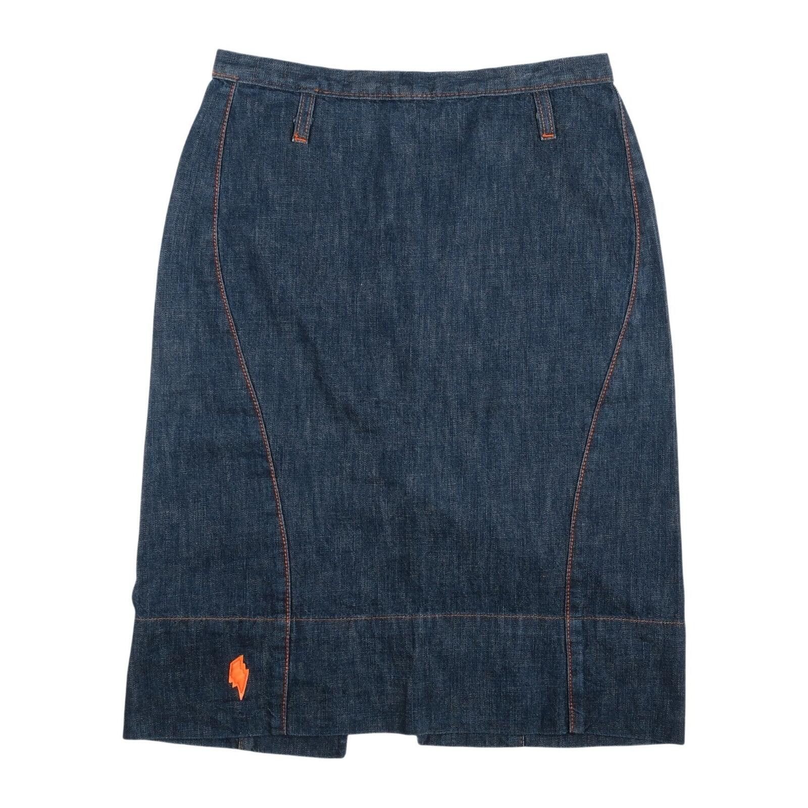 Walter Van Beirendonck Wild & Lethal Jeans Indigo Denim Skirt Size ONE SIZE - 2 Thumbnail