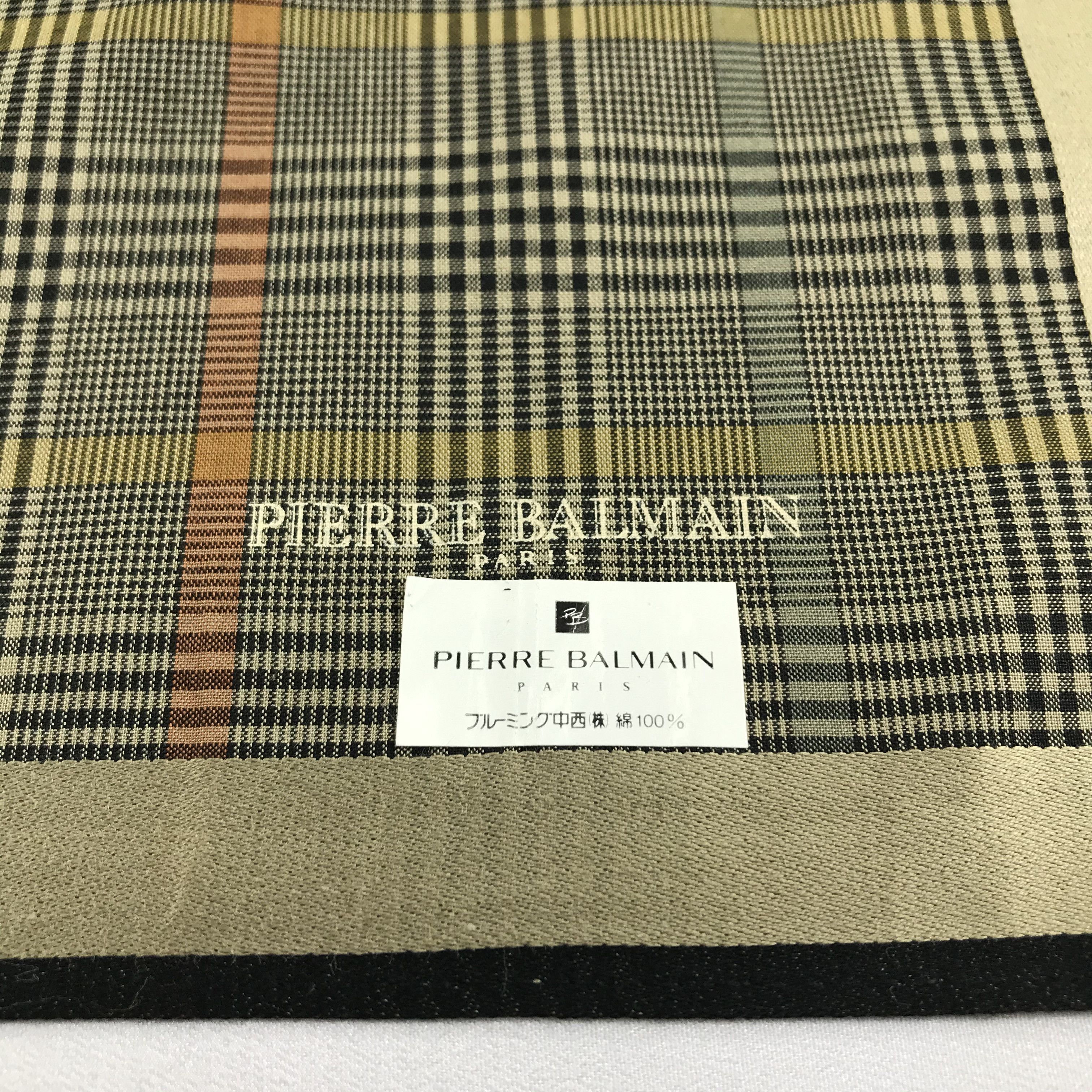 Pierre Balmain Pierre Balmain Tartan Handkerchief Neckerchief Bandana H951 Size ONE SIZE - 3 Thumbnail