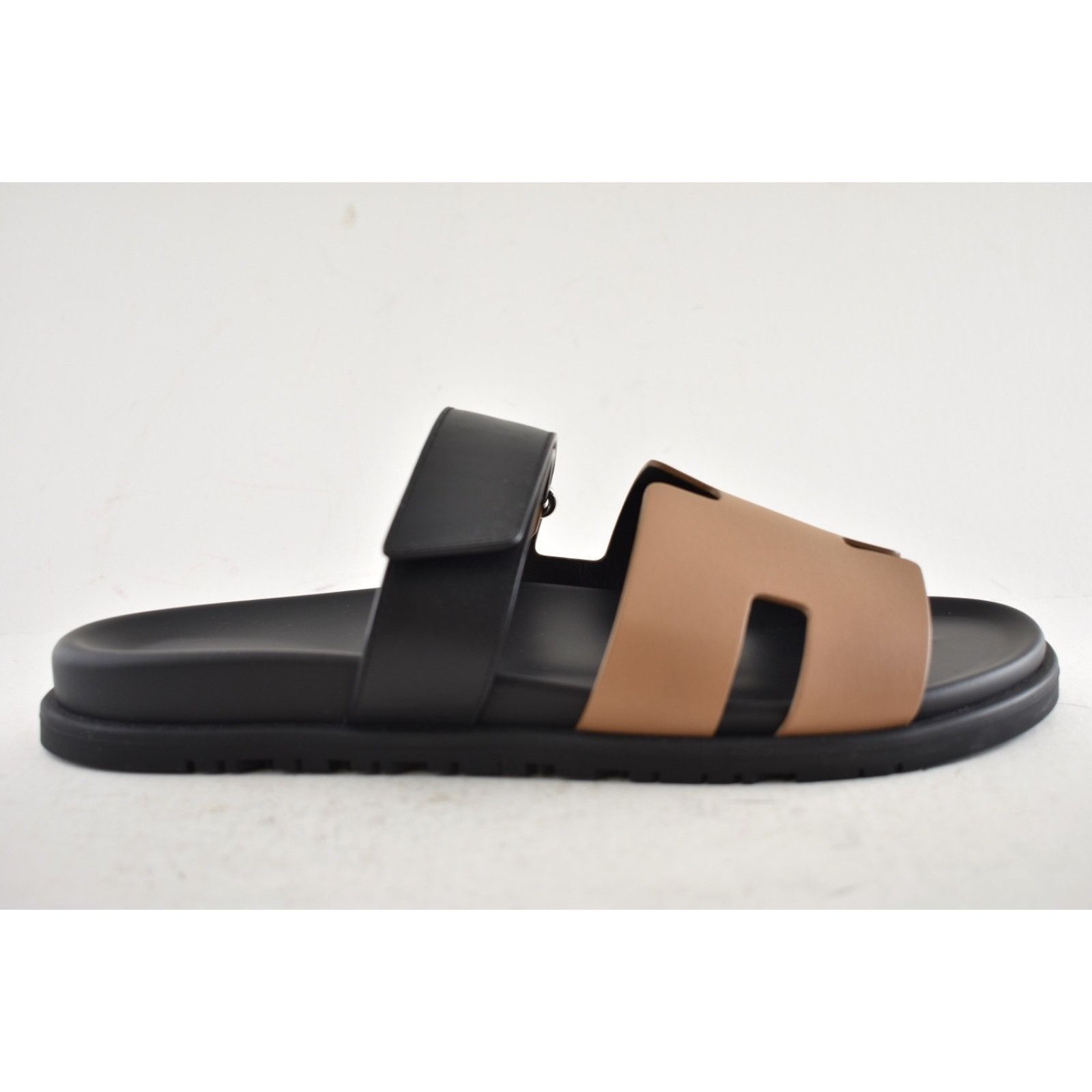 Hermes Hermes Chypre Sandal Mens Safari Leather Slide Flat 45 12 Size US 12 / EU 45 - 2 Thumbnail