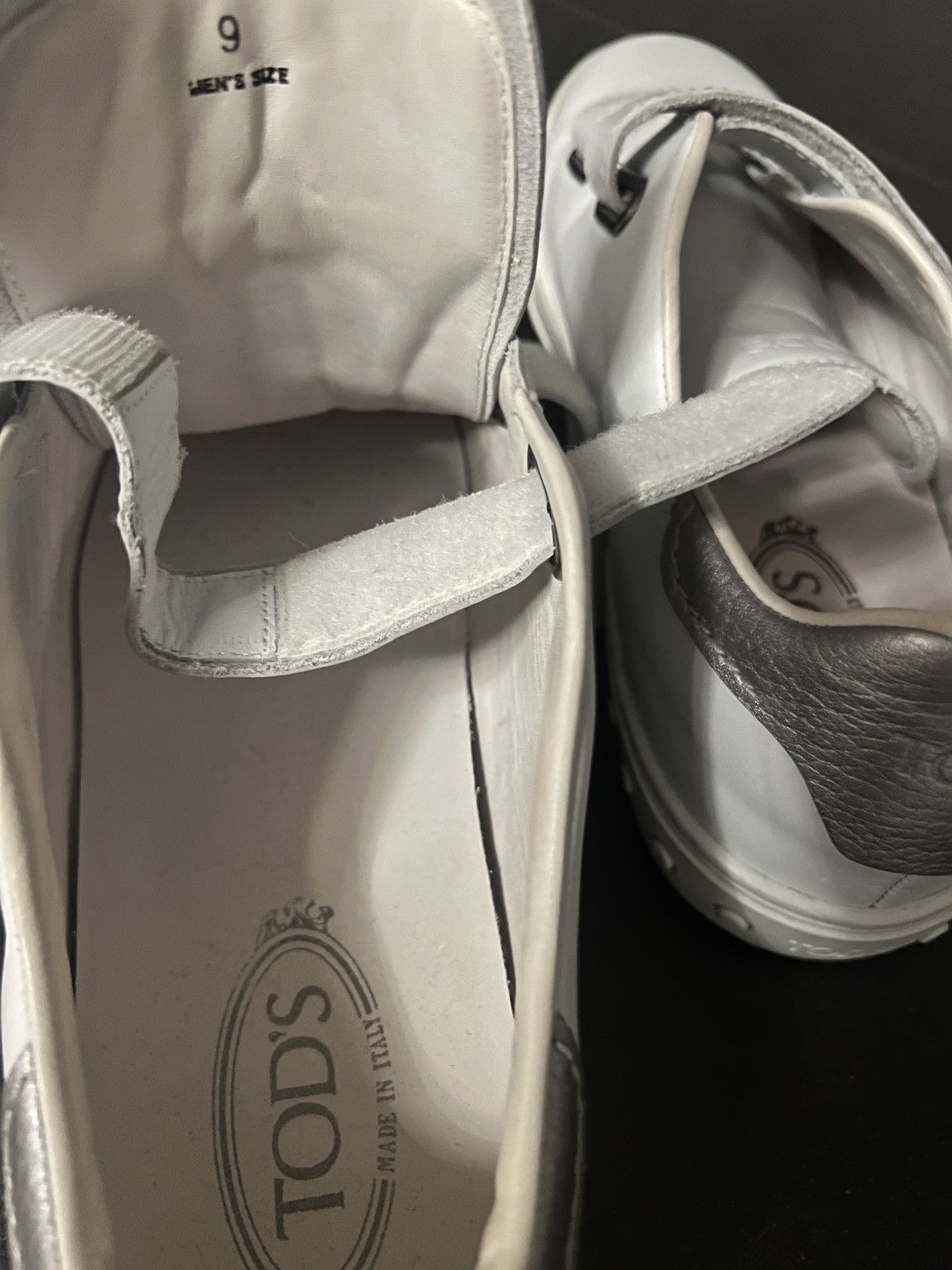 Tod's Tod’s White Leather Strap Sneakers Size US 9 / EU 42 - 3 Thumbnail