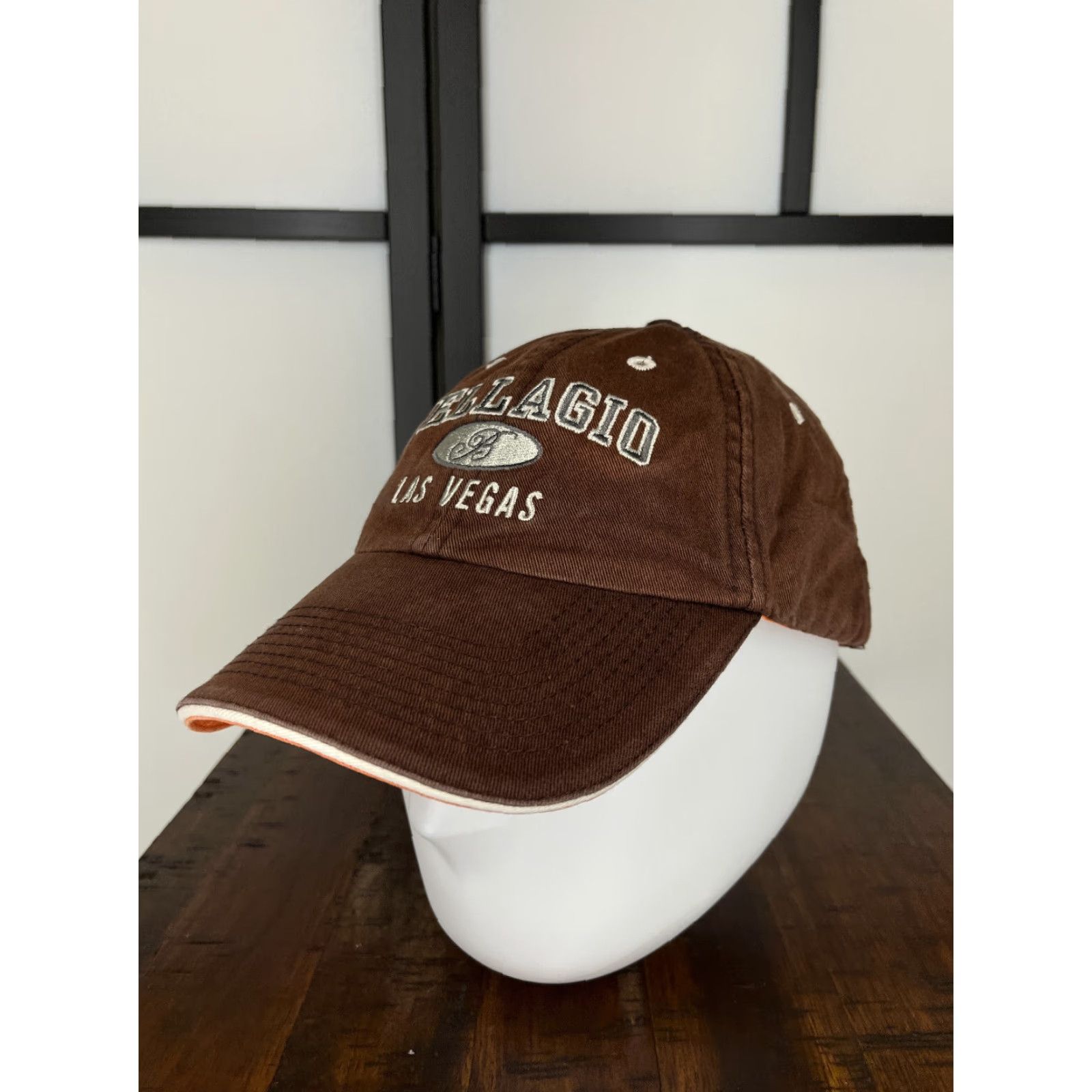 Vintage Bellagio Hat Cap Baseball Cap Adjustable One Size Adult Brown 100% Cotton Twill Men Mens Cap Hat Brown Bellagio Cap Size ONE SIZE - 4 Thumbnail