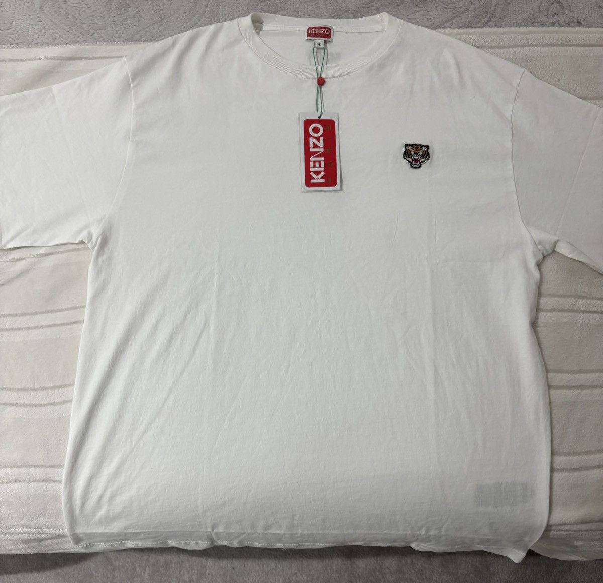 ‘Kenzo Happy Tiger’ Embroidered T-Shirt In Cotton