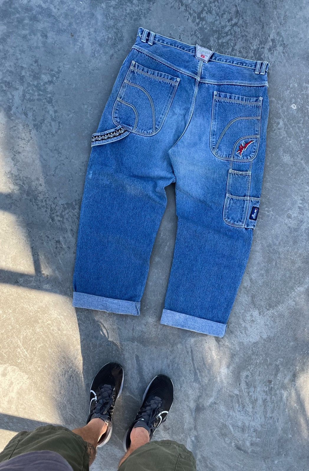 Vintage Crazy Denim Carpenter Y2k JNCO Style Rap Sk8 Hip Hop Pants Size US 36 / EU 52 - 1 Thumbnail