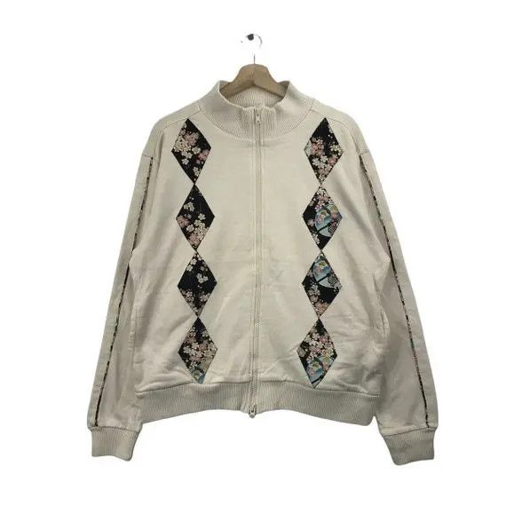 Eternal Vtg ETERNAL DENIM JAPAN Sakura Patchwork Jacket Sweater Size L / US 10 / IT 46 - 1 Thumbnail