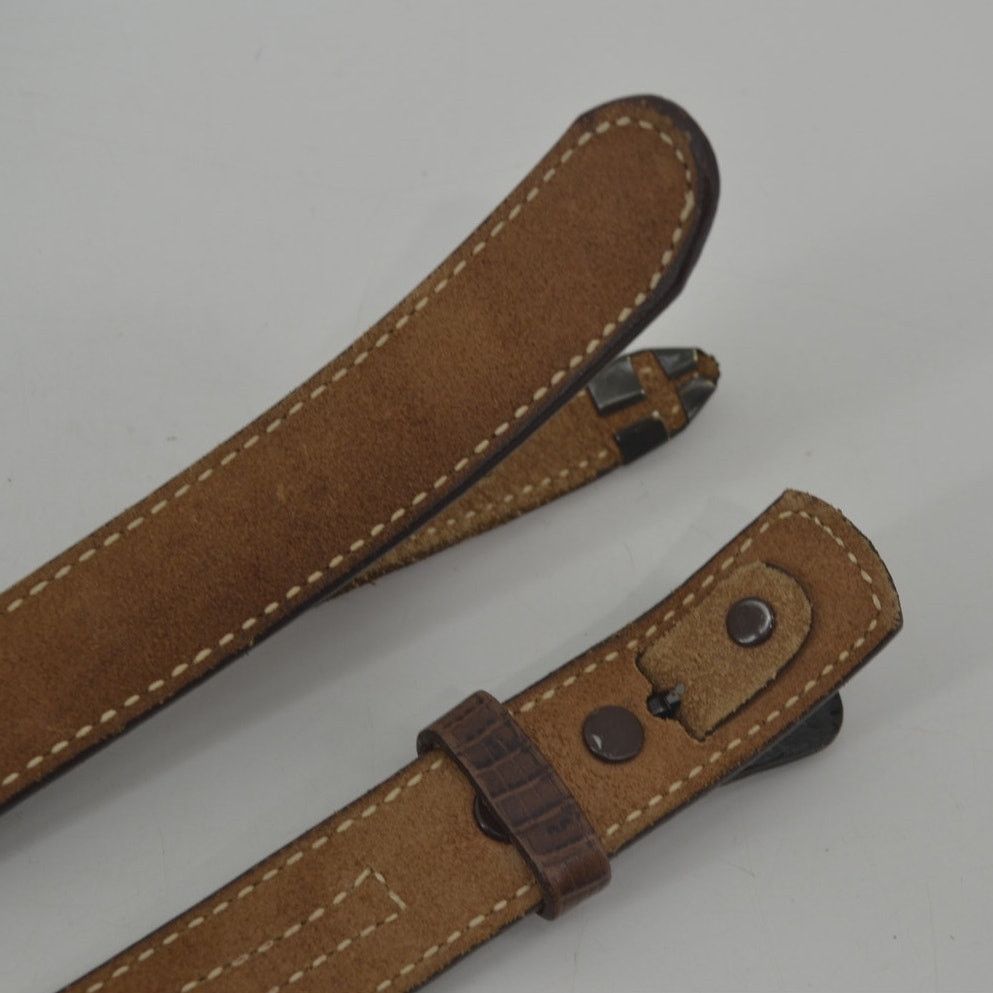Vintage TexTan Women's Western Cowgirl Brown Leather Belt Boho Sz 28 Size ONE SIZE - 4 Thumbnail