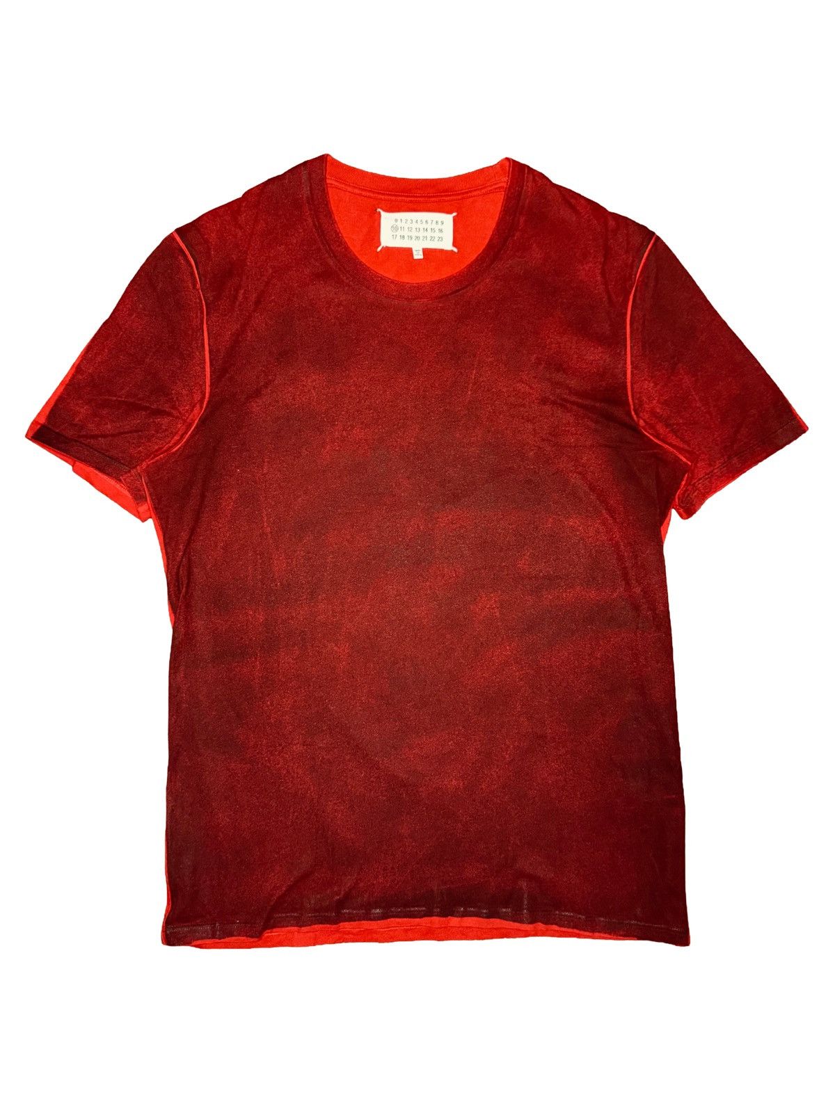 Maison Margiela AW12 Red Transfer Print Tee