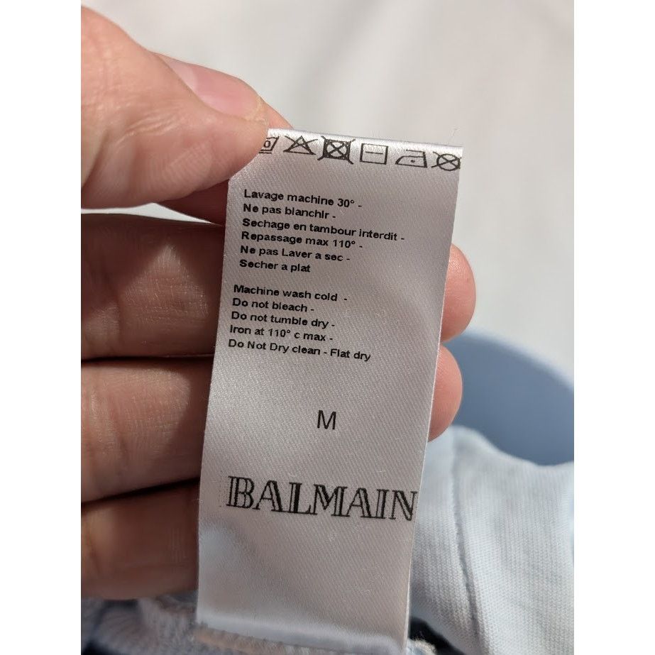 Balmain o1rshd1 B Logo Jogger Short in Baby Blue Size US 32 / EU 48 - 19 Thumbnail