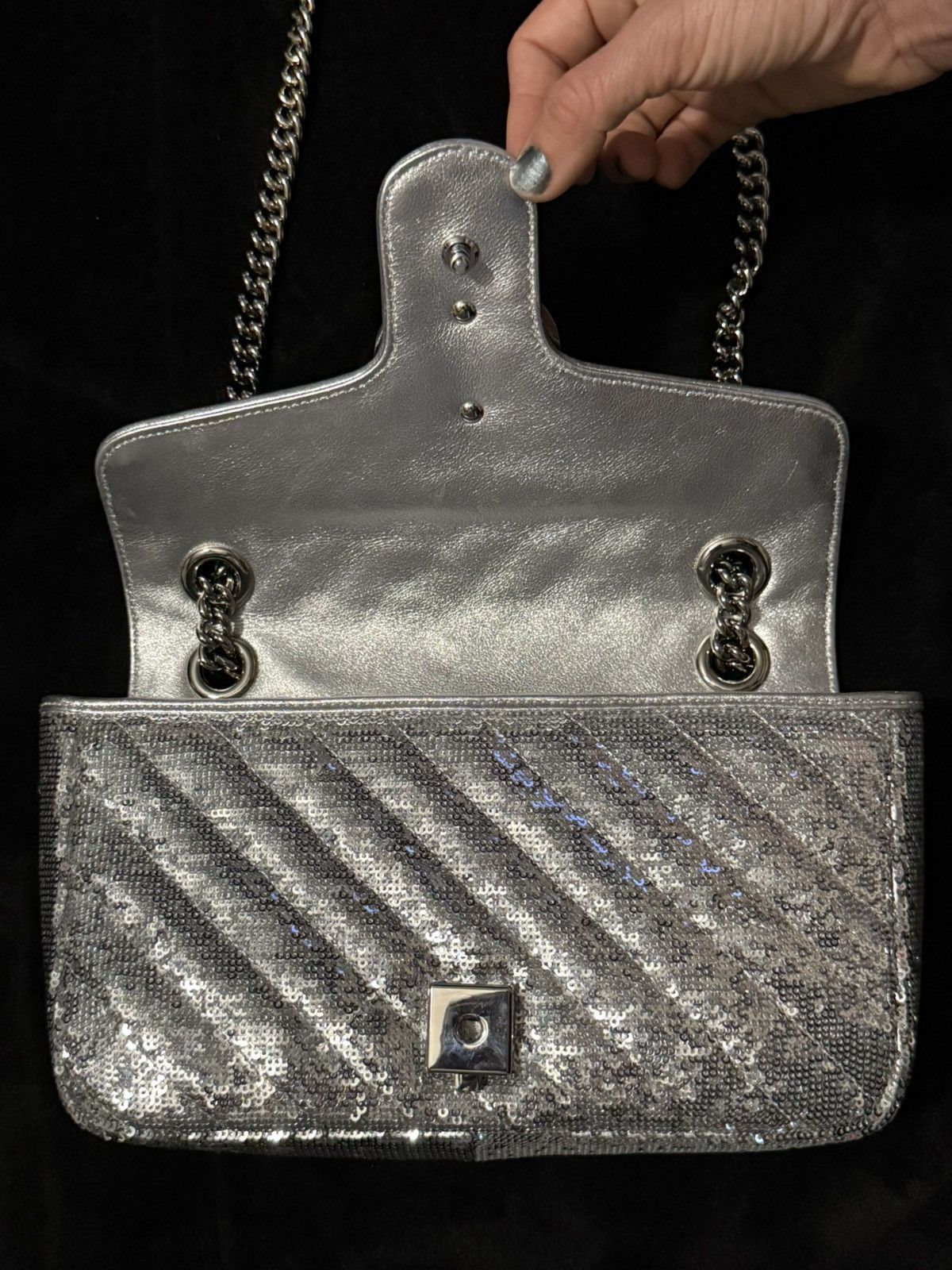 Gucci Gucci GG Marmot Small Sequin Shoulder Bag Size ONE SIZE - 4 Thumbnail