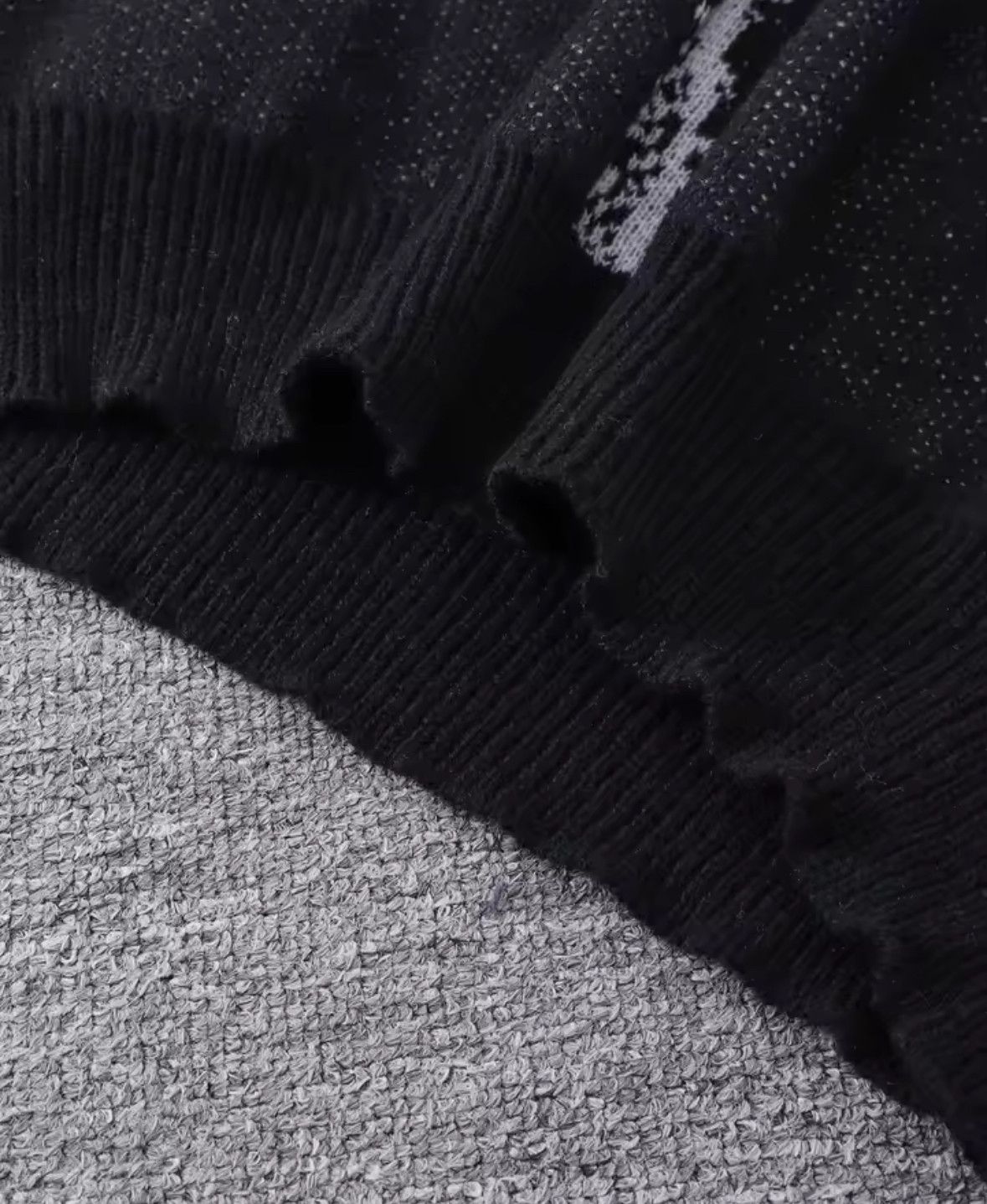 Japanese Brand Street Black Cat Pattern Sweater Jacquard Knit Sweatshirt Size US S / EU 44-46 / 1 - 5 Thumbnail