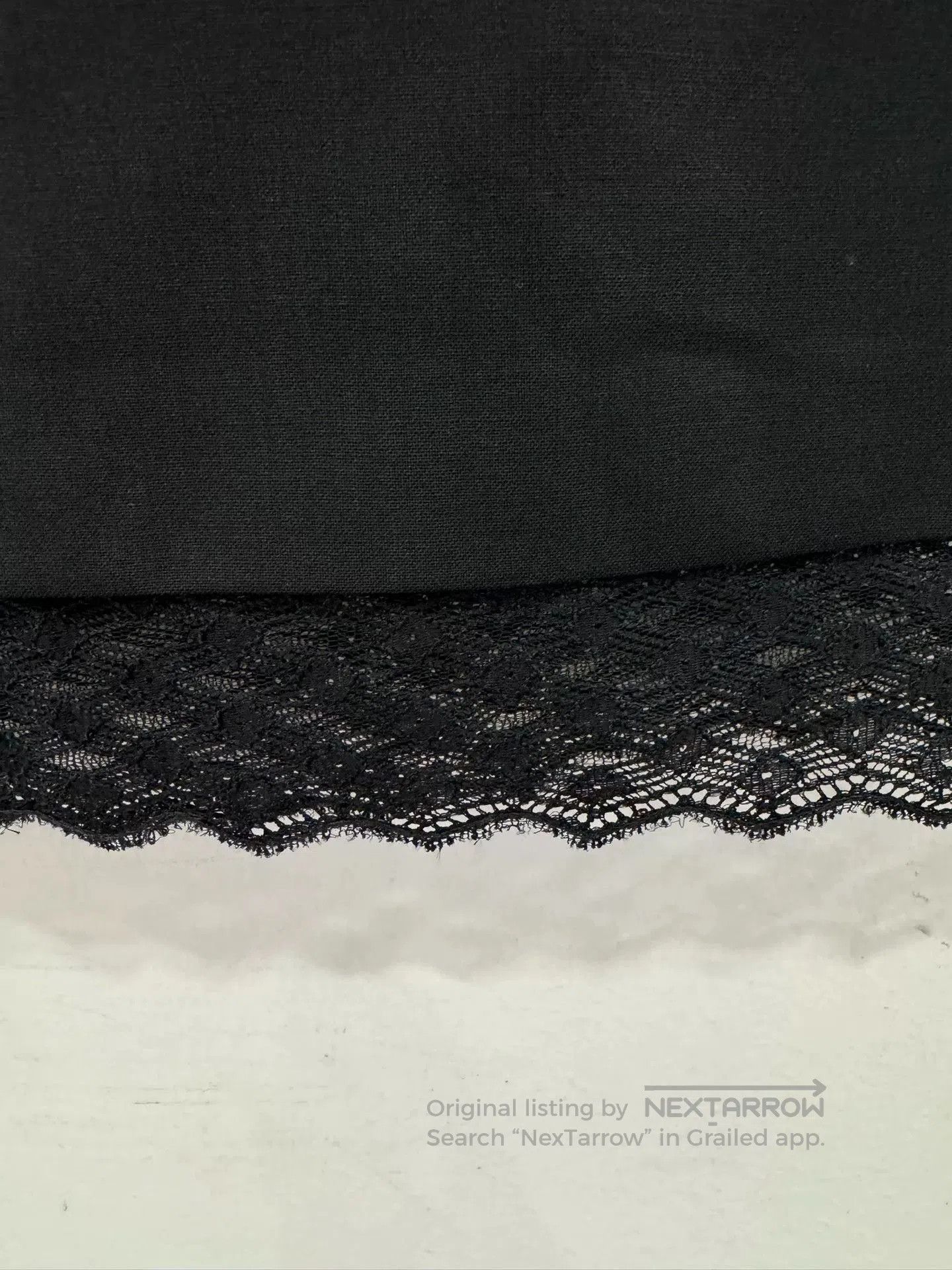 Chanel black lace hem wool skirt size 36. Size US 36 / EU 52 - 3 Thumbnail