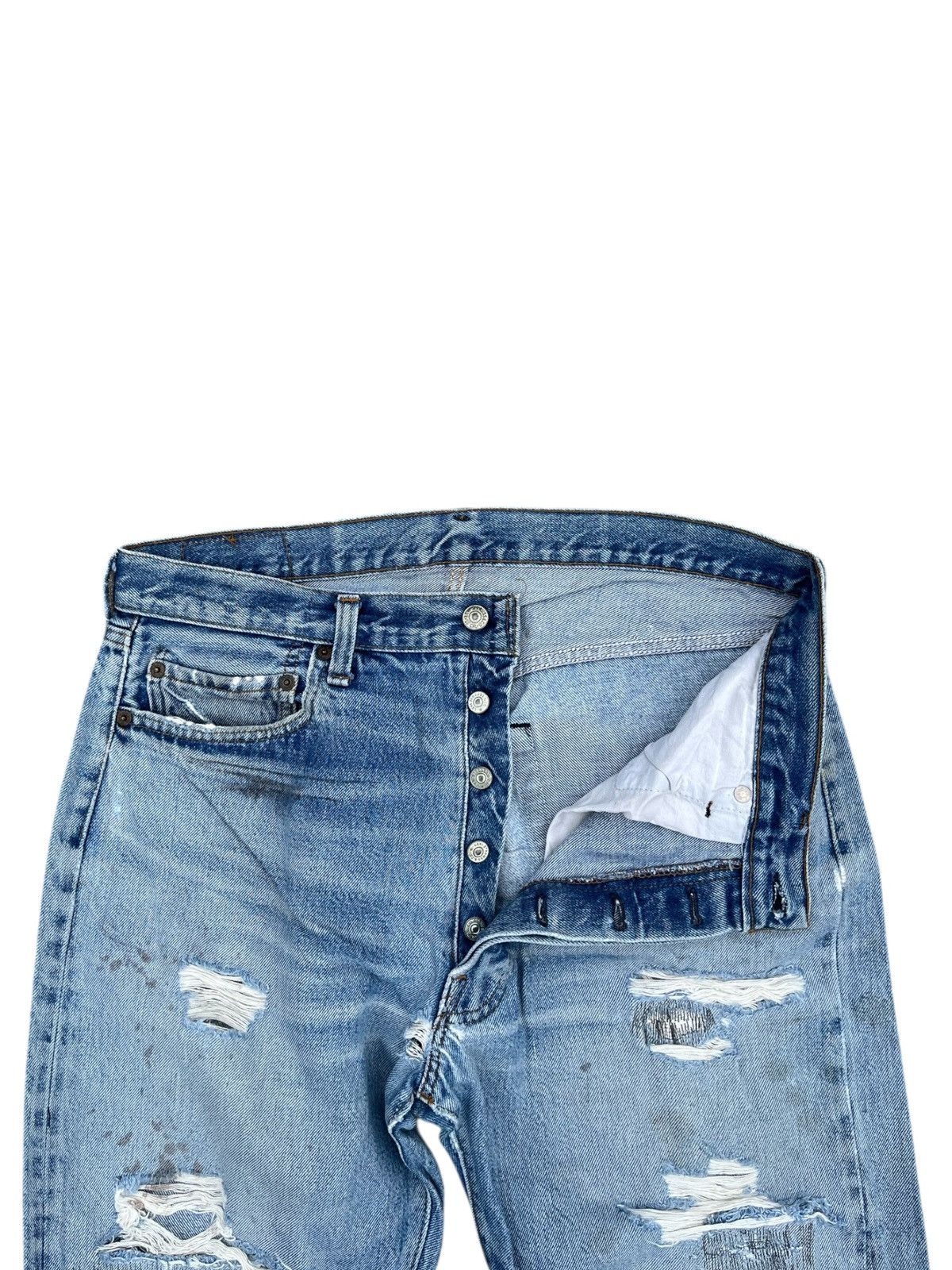 Levi's Vintage Levi’s 501 Single R Selvedge Denim Jeans Button 524 Size US 33 - 4 Thumbnail