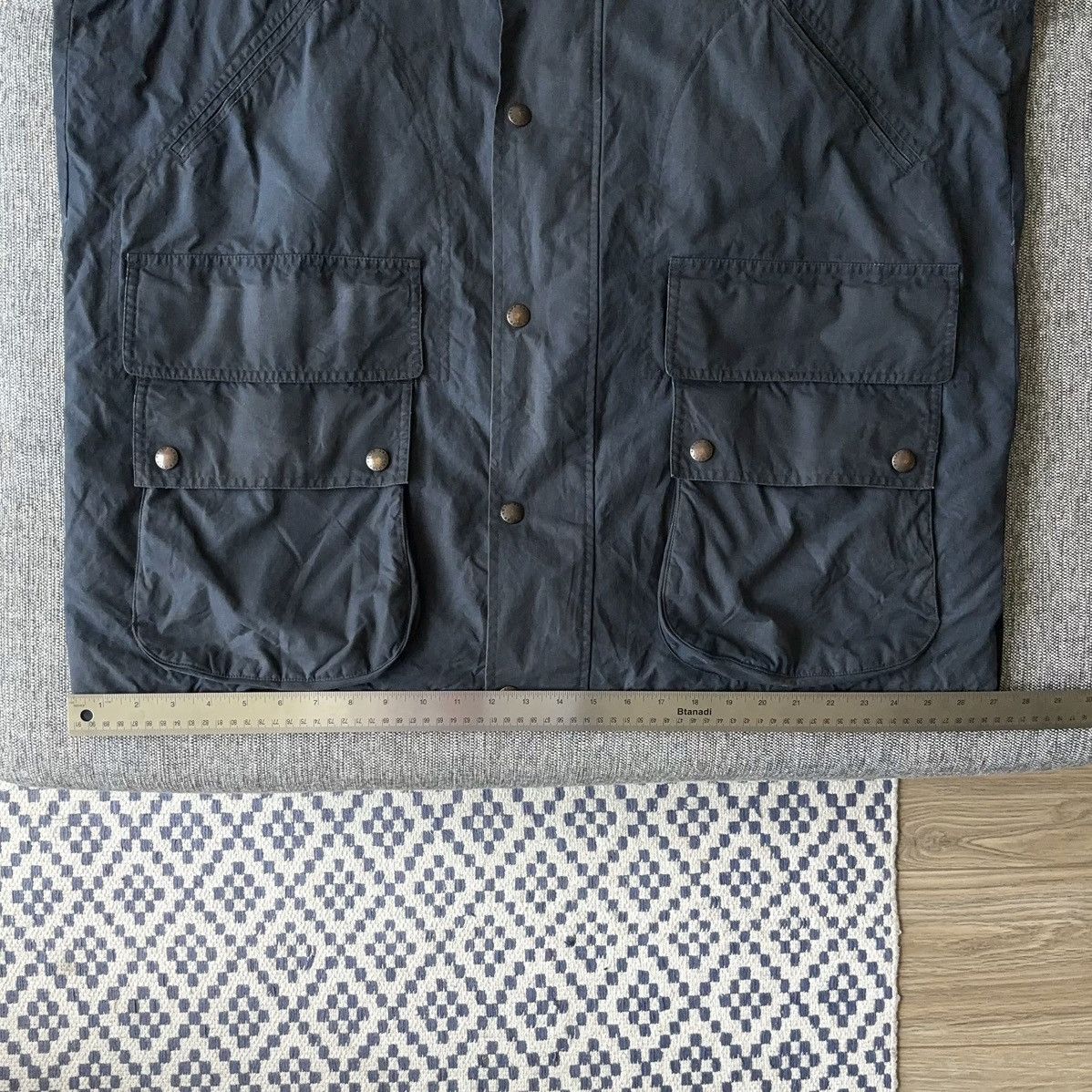 Polo Ralph Lauren Vintage Oilcloth Waxed Cotton Jacket Navy Barn Coat Field Size US XL / EU 56 / 4 - 22 Thumbnail