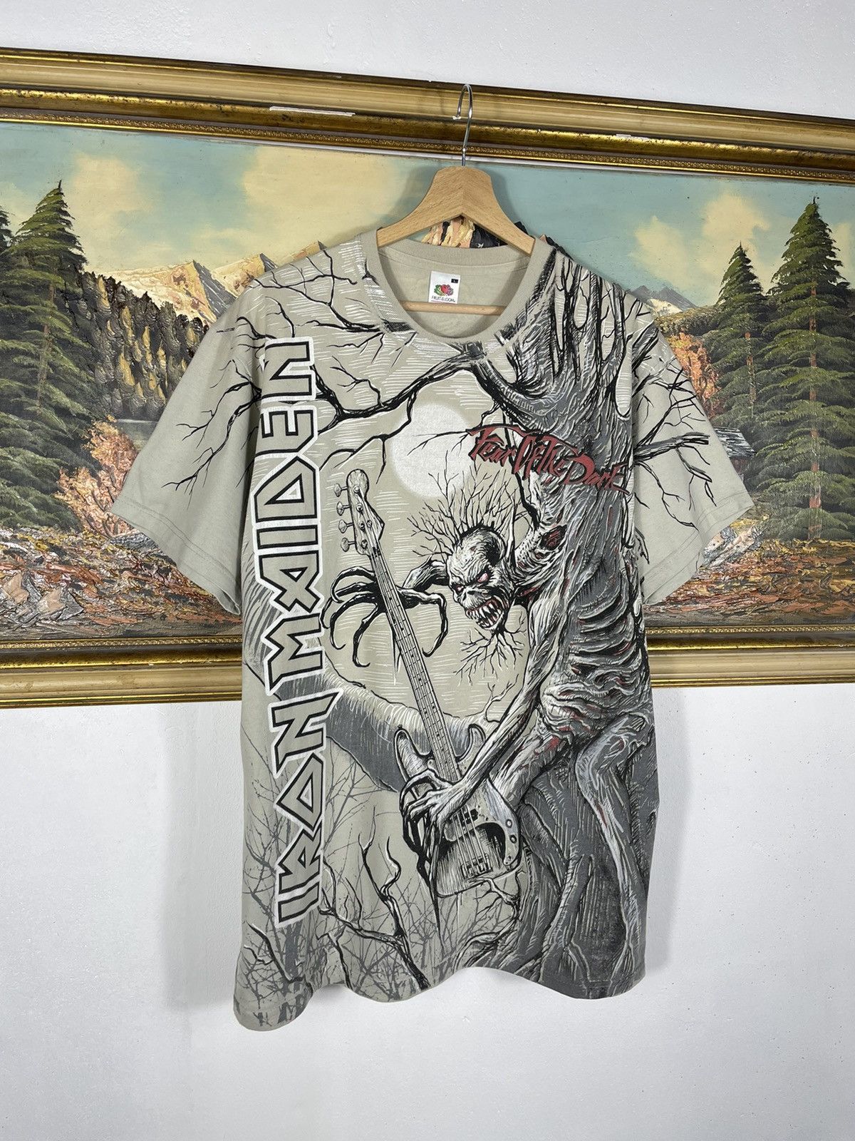 Band Tees × Iron Maiden × Vintage VINTAGE IRON MAIDEN AOP ALL OVER PRINT TEE T SHIRT Size US M / EU 48-50 / 2 - 4 Thumbnail