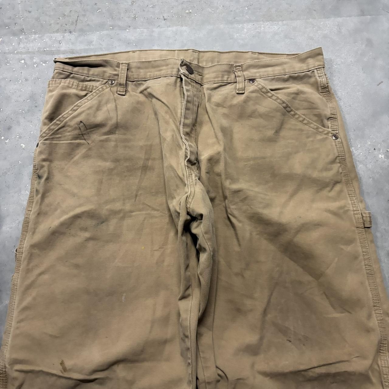 Japanese Brand × Vintage Crazy Vintage Y2K/2000s Baggy Khaki Skater Workwear Carpenter Pants! Size US 36 / EU 52 - 5 Thumbnail