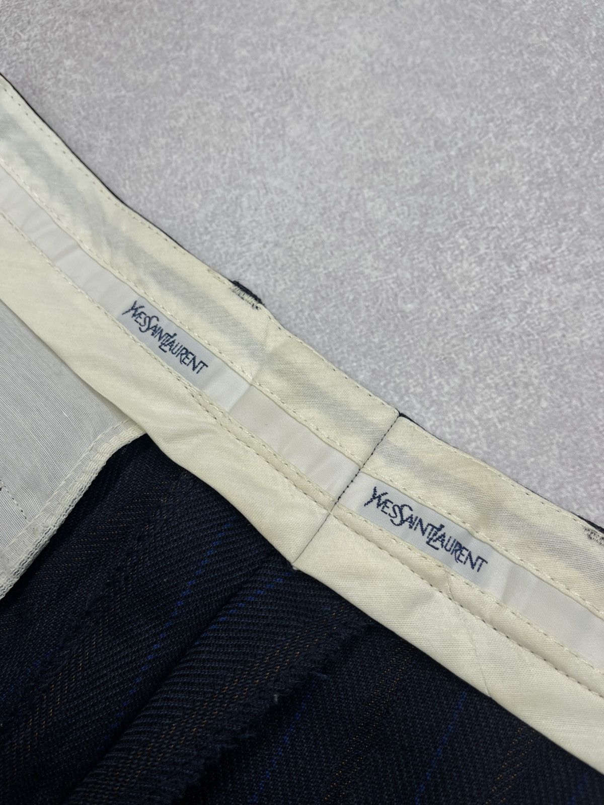 Vintage Vintage Yves Saint Laurent Wool Trousers Yugoslavia Designer Size US 32 / EU 48 - 10 Thumbnail