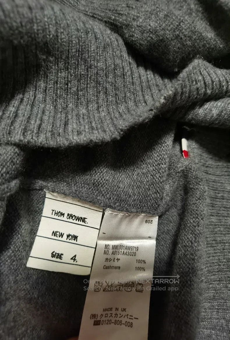 Thom Browne Thom Browne Gray Cashmere Crewneck Sweater Size US XL / EU 56 / 4 - 3 Thumbnail